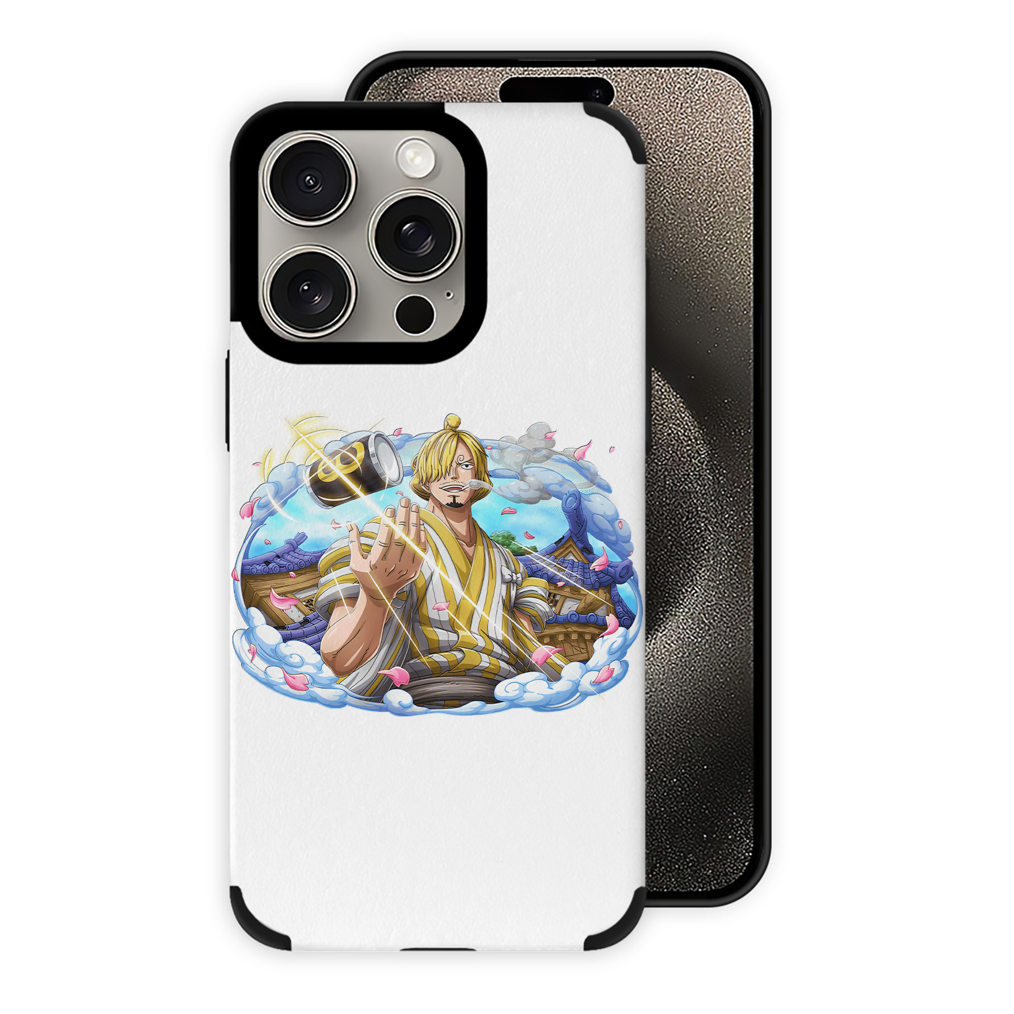 （画像用） ワンピース サンジ ONE PIECE Sanji 【iPhone15ProMax対応】 PUレザー スマホケース 耐衝撃＆黄変防止