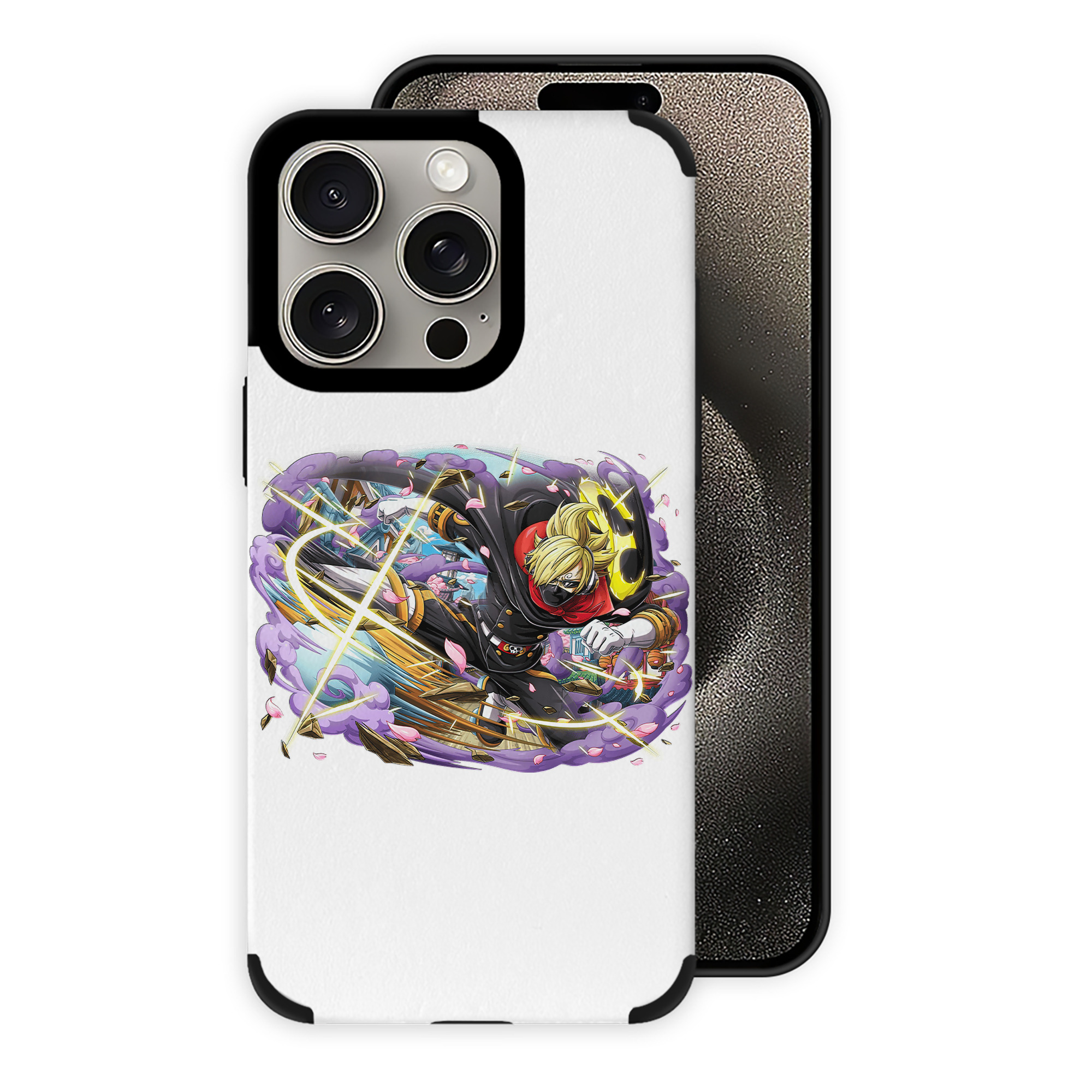 （画像用） ワンピース サンジ ONE PIECE Sanji 【iPhone15ProMax対応】 PUレザー スマホケース 耐衝撃＆黄変防止