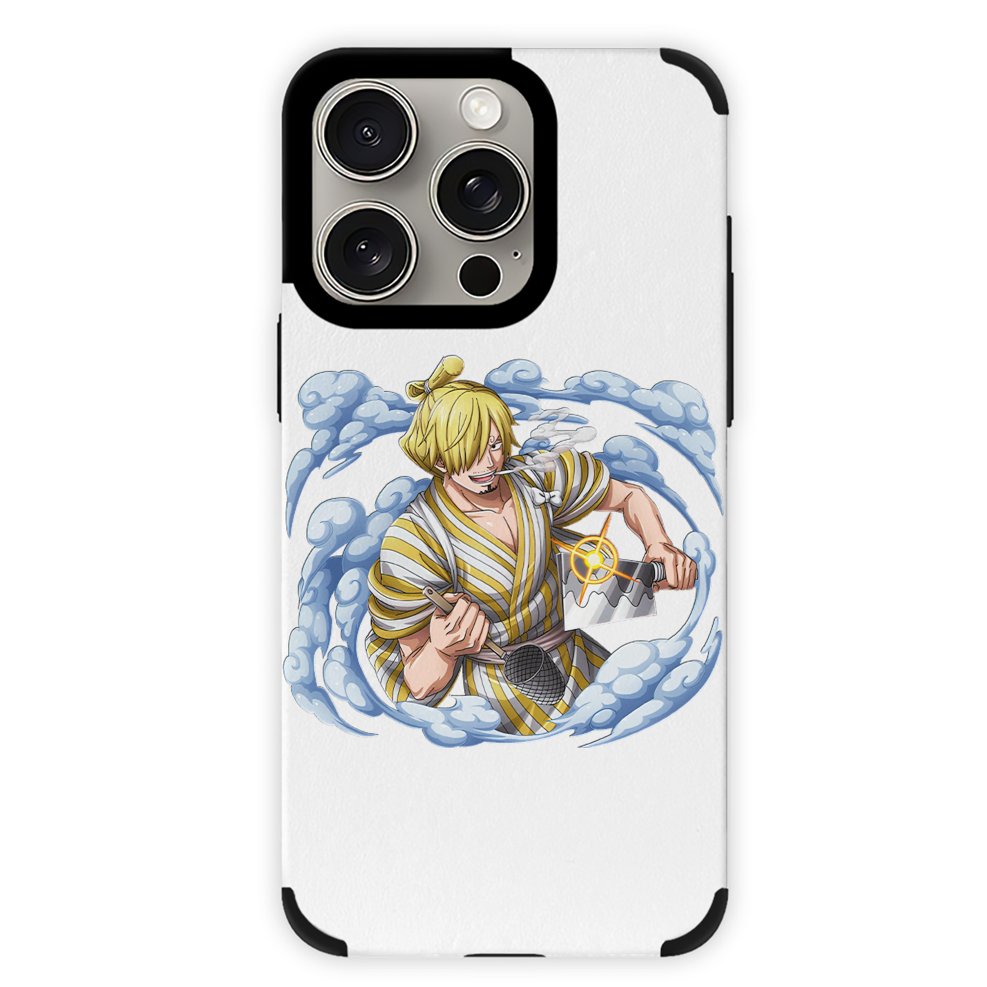 （画像用） ワンピース サンジ ONE PIECE Sanji 【iPhone15ProMax対応】 PUレザー スマホケース 耐衝撃＆黄変防止