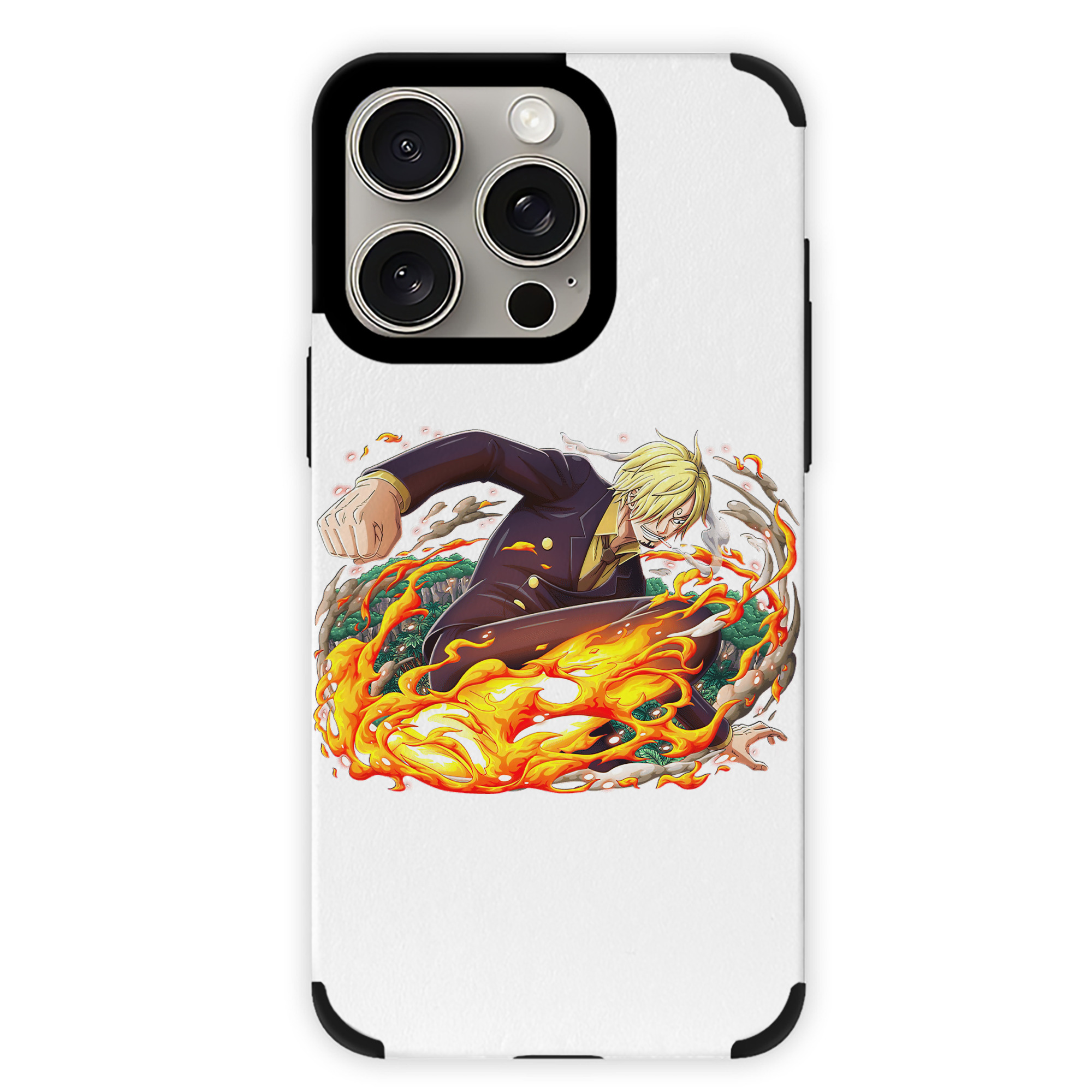 （画像用） ワンピース サンジ ONE PIECE Sanji 【iPhone15ProMax対応】 PUレザー スマホケース 耐衝撃＆黄変防止