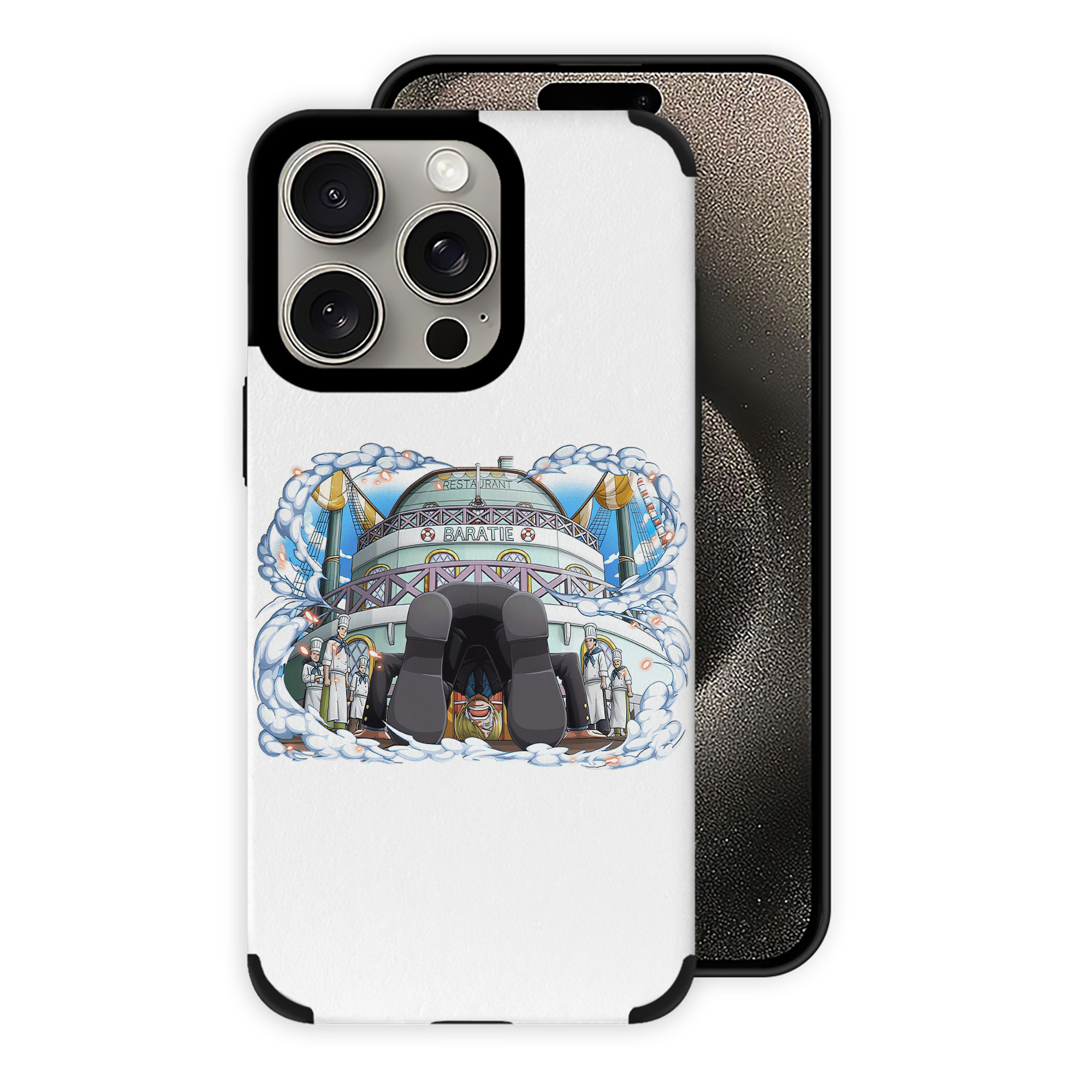（画像用） ワンピース サンジ ONE PIECE Sanji 【iPhone15ProMax対応】 PUレザー スマホケース 耐衝撃＆黄変防止
