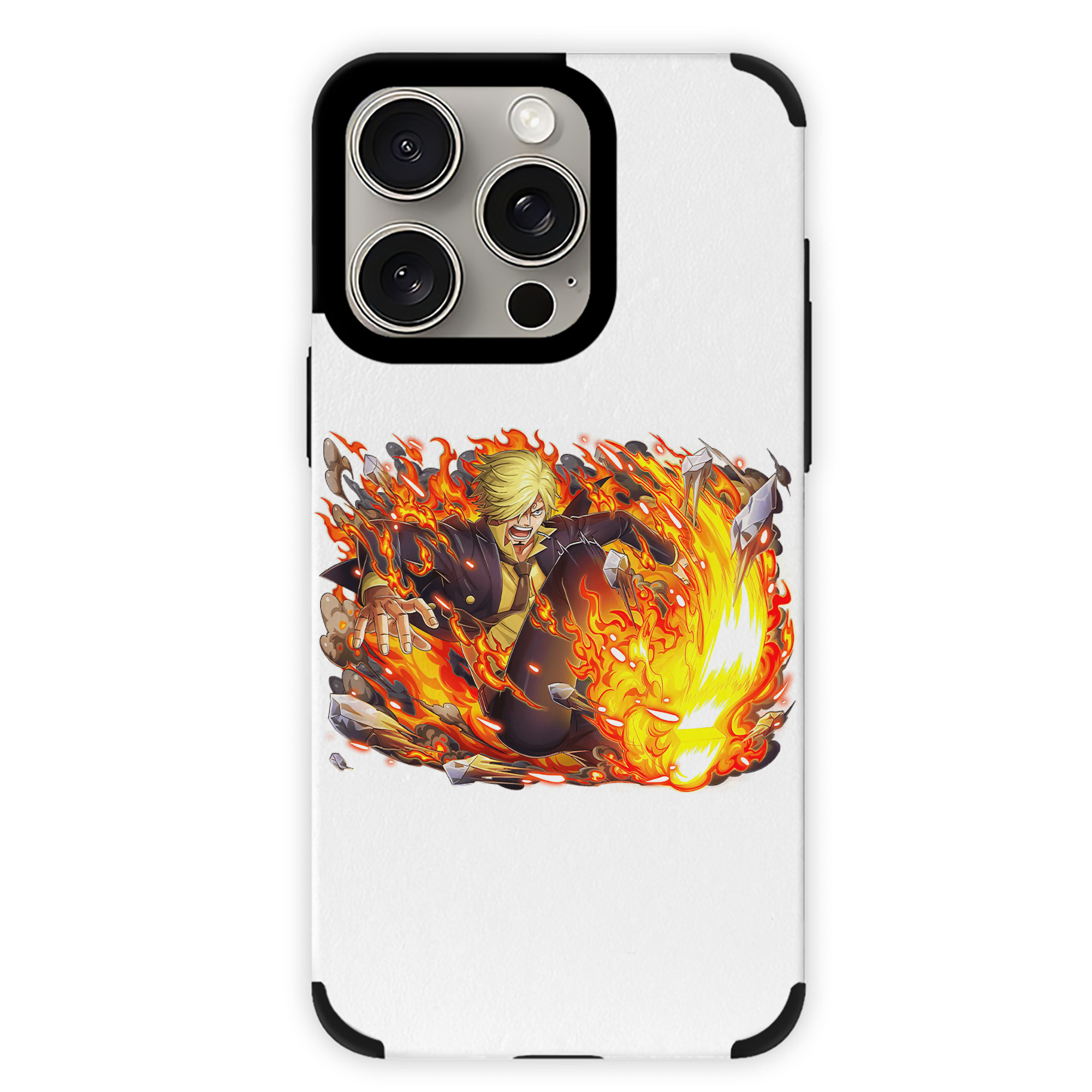 （画像用） ワンピース サンジ ONE PIECE Sanji 【iPhone15ProMax対応】 PUレザー スマホケース 耐衝撃＆黄変防止