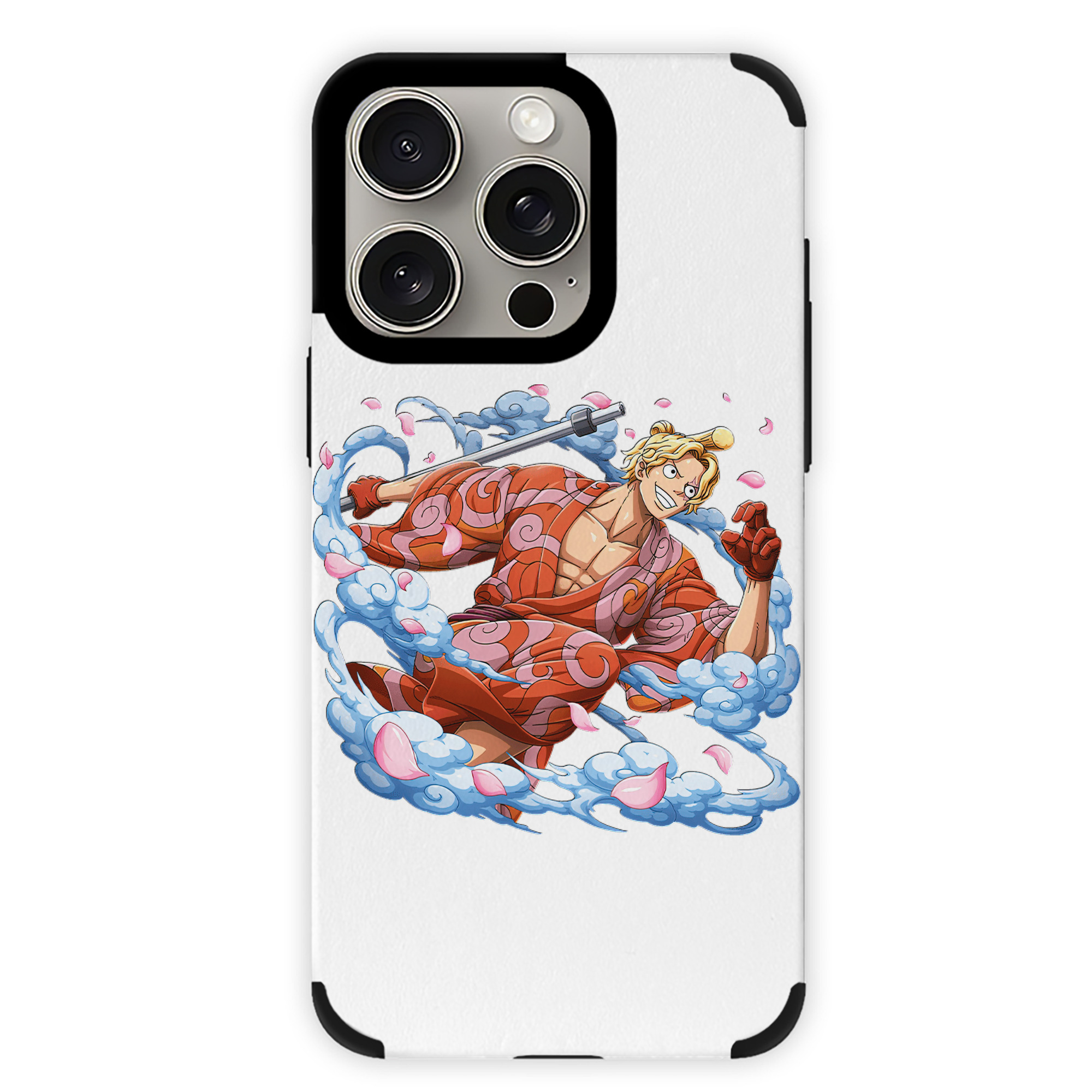 （画像用） ワンピース サンジ ONE PIECE Sanji 【iPhone15ProMax対応】 PUレザー スマホケース 耐衝撃＆黄変防止