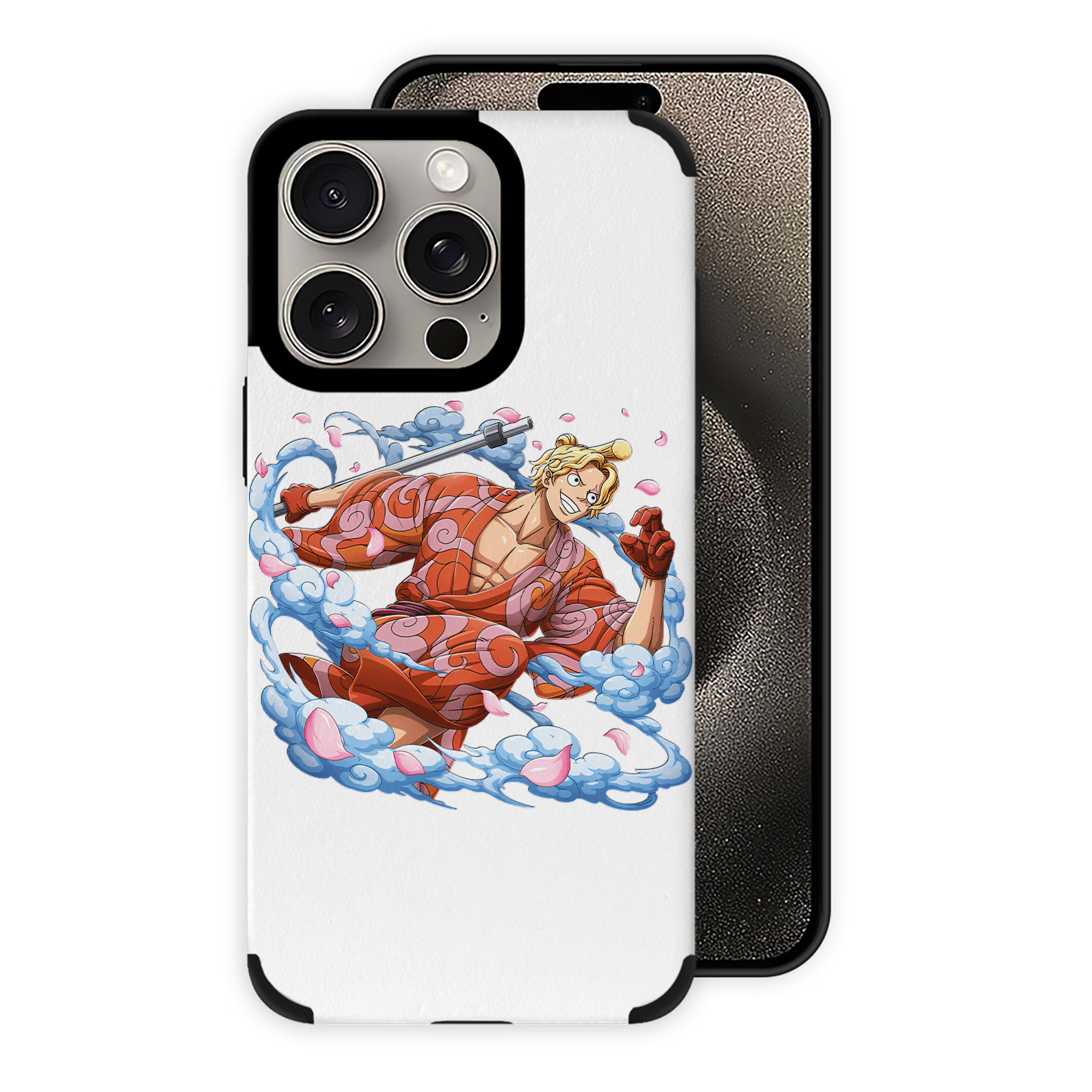 （画像用） ワンピース サンジ ONE PIECE Sanji 【iPhone15ProMax対応】 PUレザー スマホケース 耐衝撃＆黄変防止
