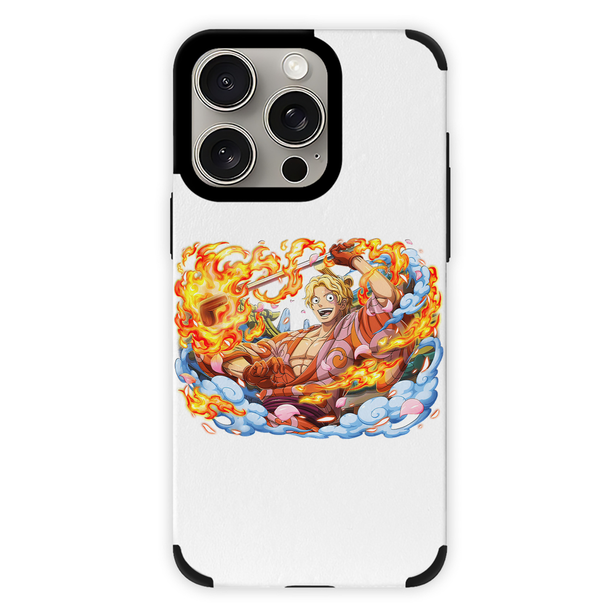 （画像用） ワンピース サンジ ONE PIECE Sanji 【iPhone15ProMax対応】 PUレザー スマホケース 耐衝撃＆黄変防止