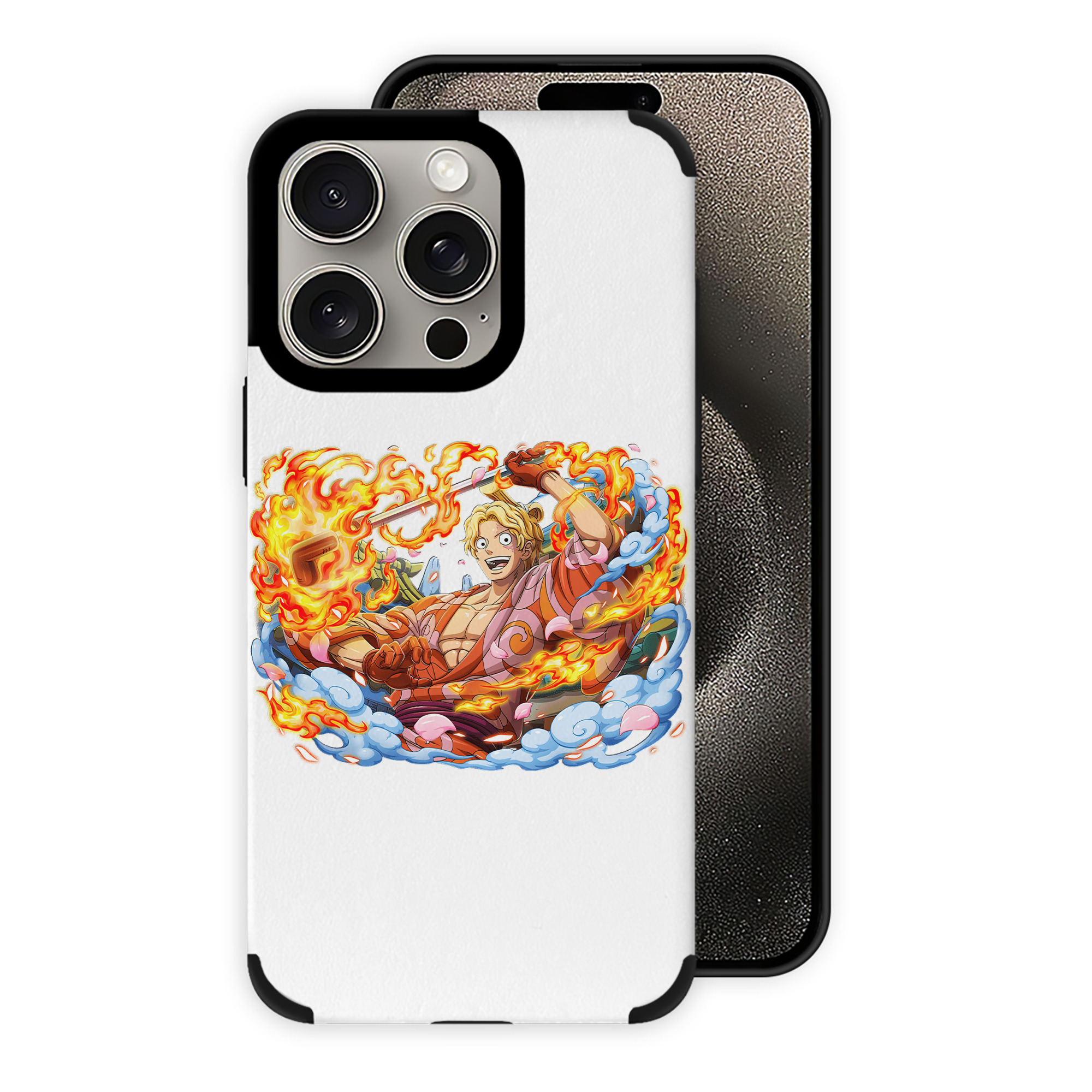 （画像用） ワンピース サンジ ONE PIECE Sanji 【iPhone15ProMax対応】 PUレザー スマホケース 耐衝撃＆黄変防止