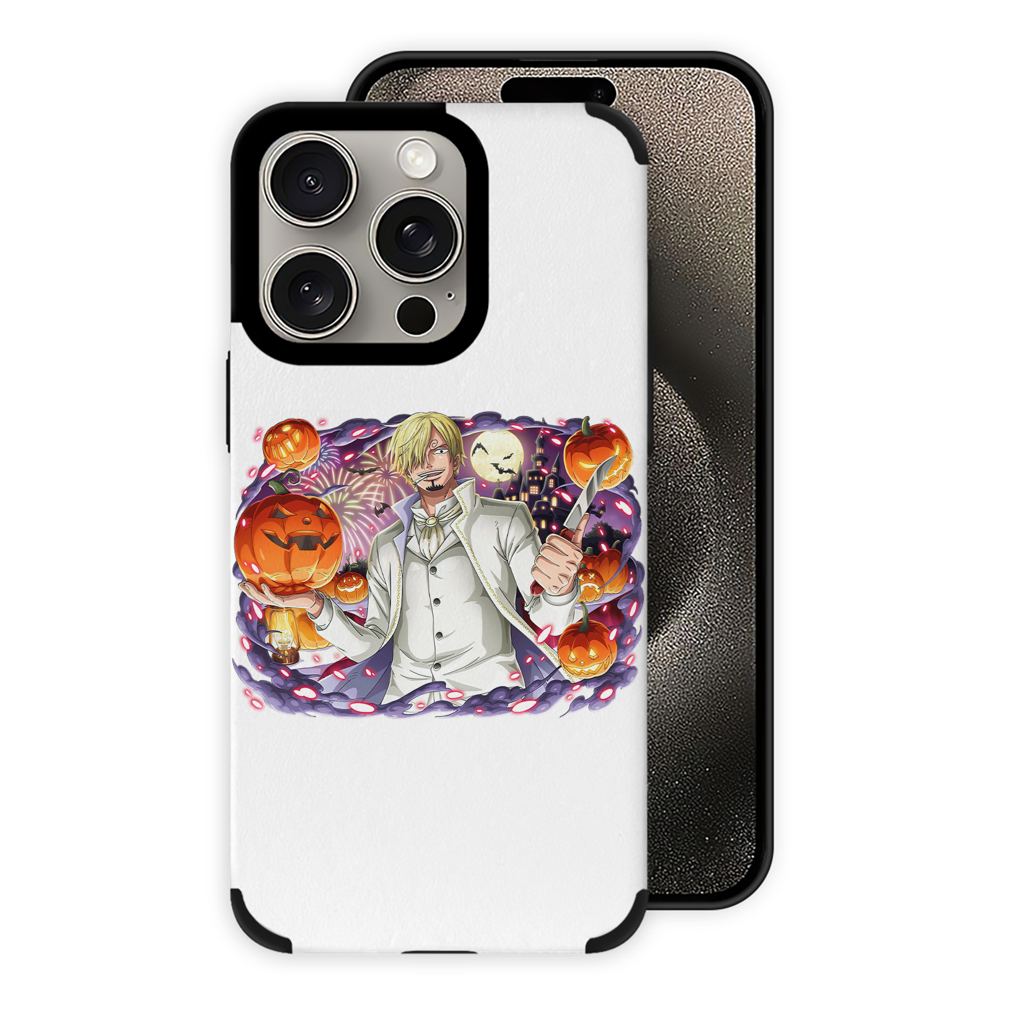 （画像用） ワンピース サンジ ONE PIECE Sanji 【iPhone15ProMax対応】 PUレザー スマホケース 耐衝撃＆黄変防止