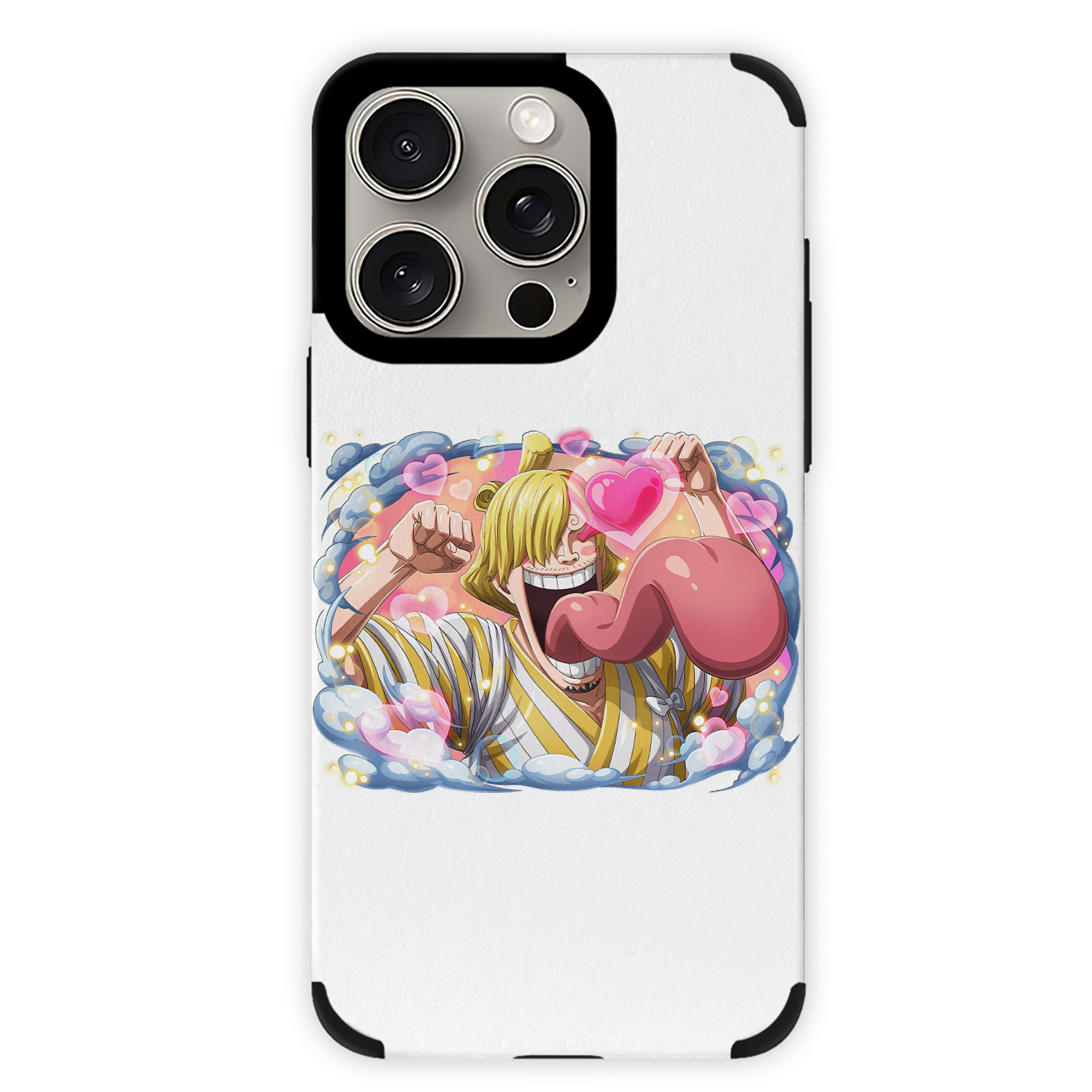 （画像用） ワンピース サンジ ONE PIECE Sanji 【iPhone15ProMax対応】 PUレザー スマホケース 耐衝撃＆黄変防止