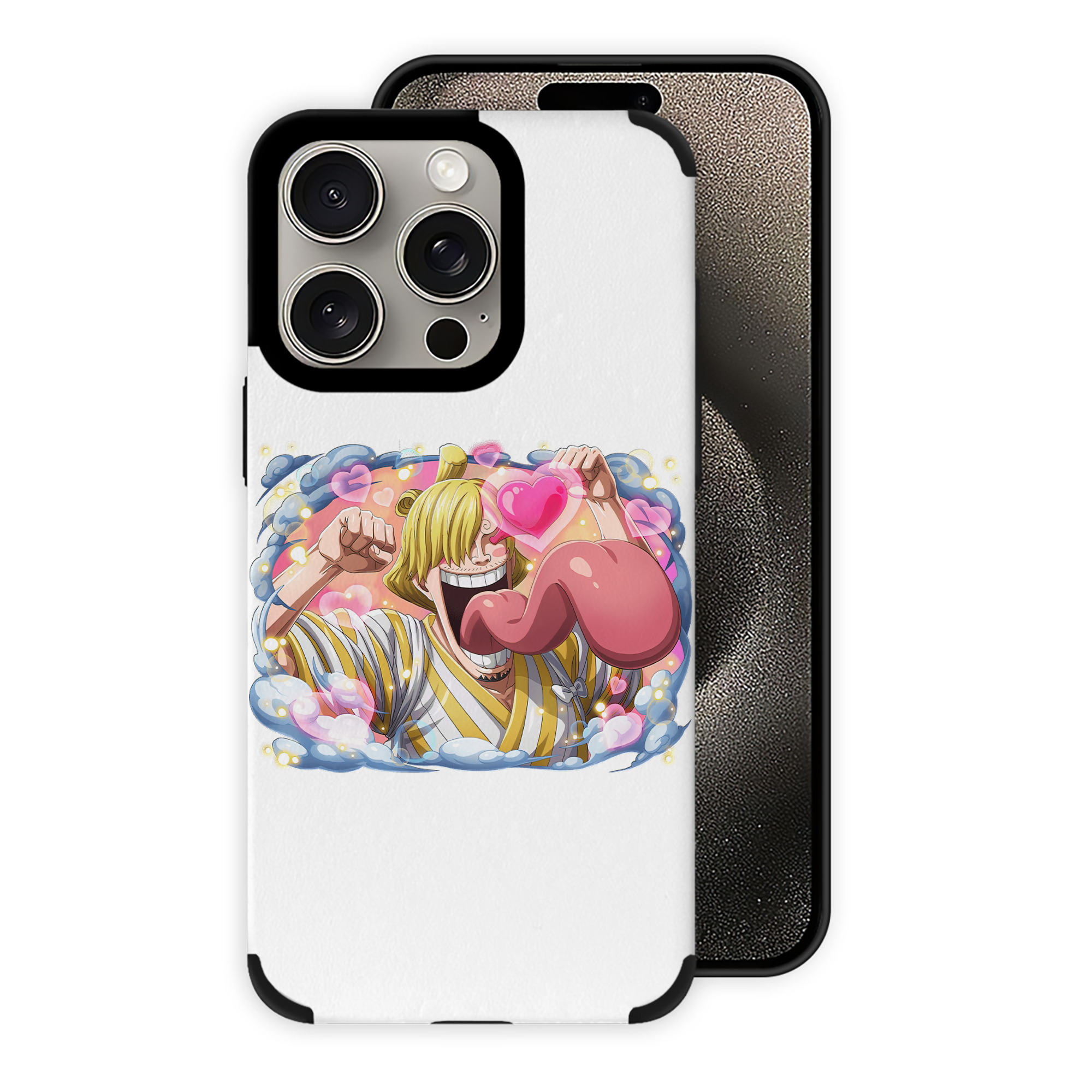 （画像用） ワンピース サンジ ONE PIECE Sanji 【iPhone15ProMax対応】 PUレザー スマホケース 耐衝撃＆黄変防止