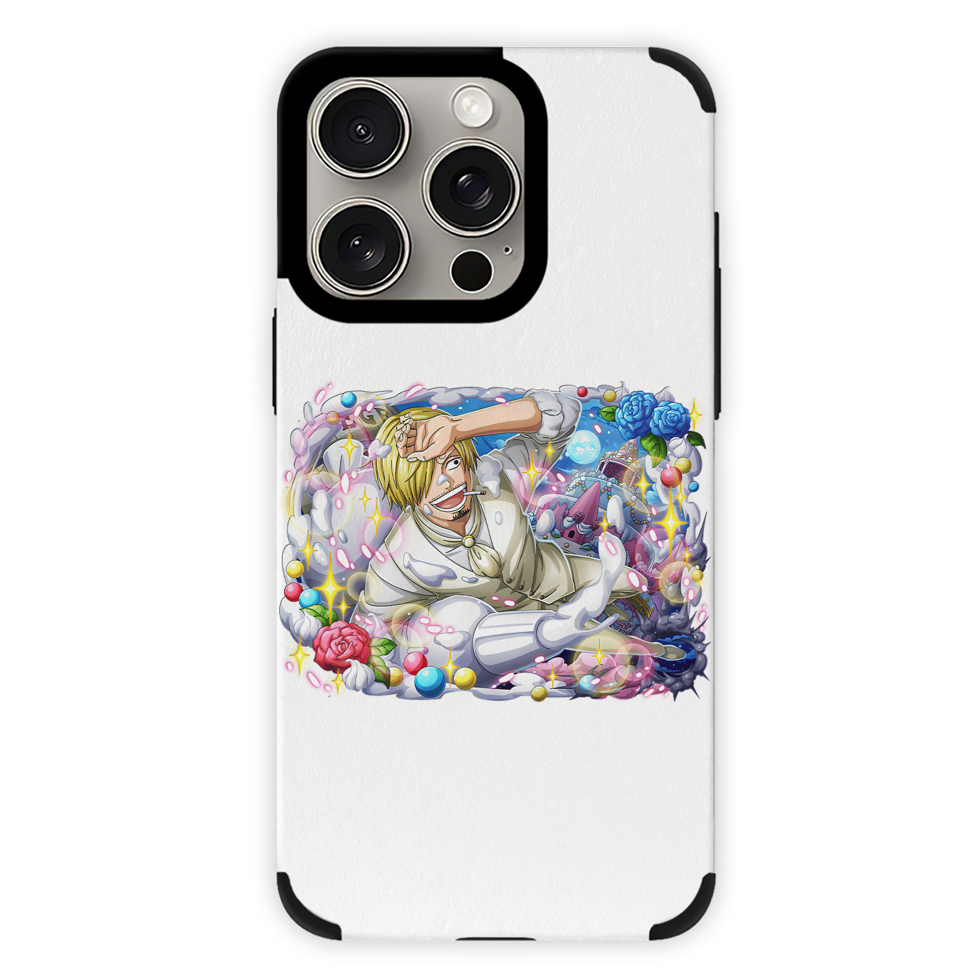 （画像用） ワンピース サンジ ONE PIECE Sanji 【iPhone15ProMax対応】 PUレザー スマホケース 耐衝撃＆黄変防止