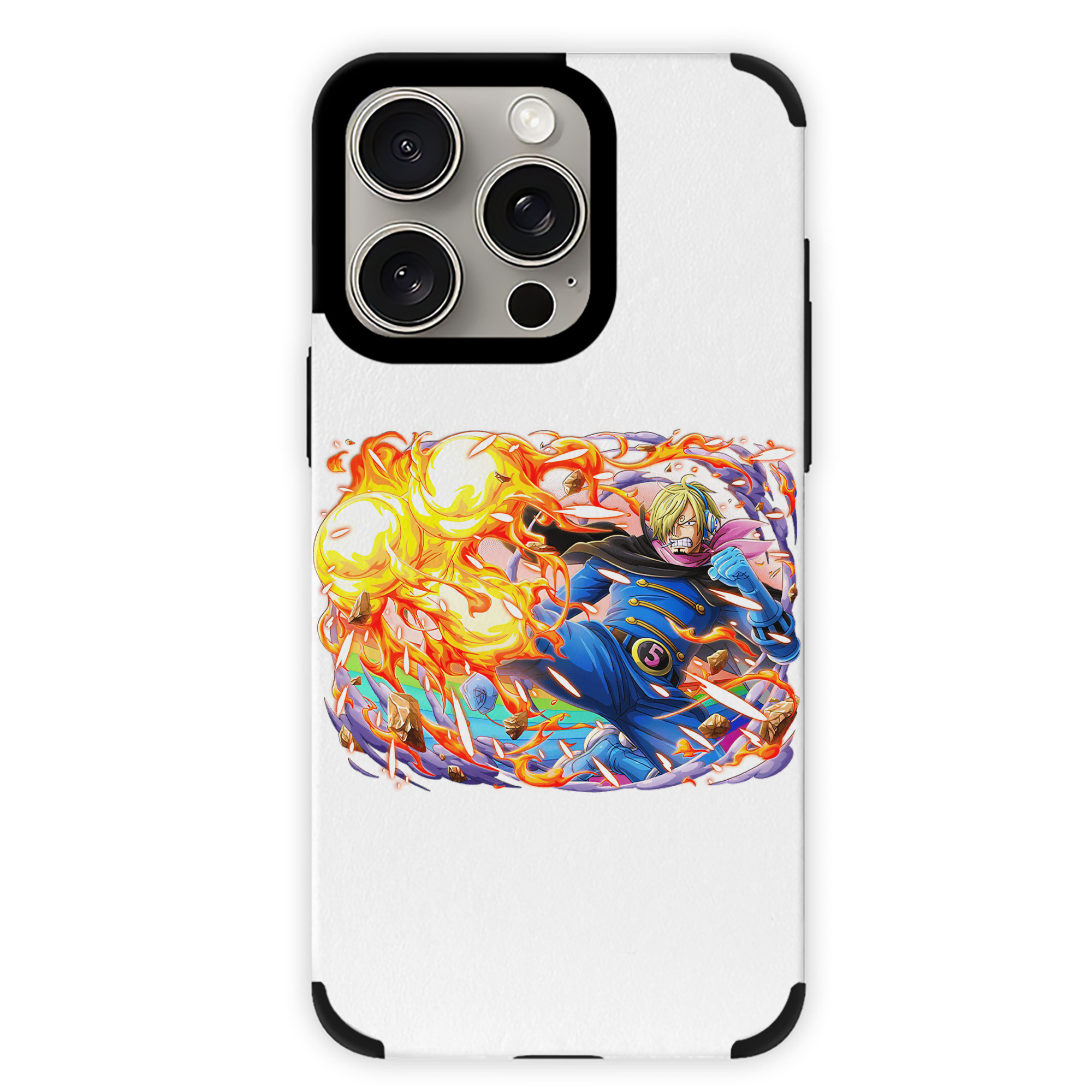 （画像用） ワンピース サンジ ONE PIECE Sanji 【iPhone15ProMax対応】 PUレザー スマホケース 耐衝撃＆黄変防止