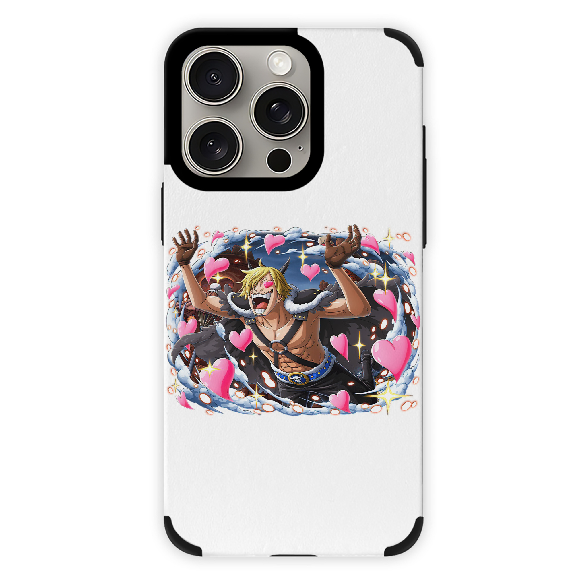 （画像用） ワンピース サンジ ONE PIECE Sanji 【iPhone15ProMax対応】 PUレザー スマホケース 耐衝撃＆黄変防止