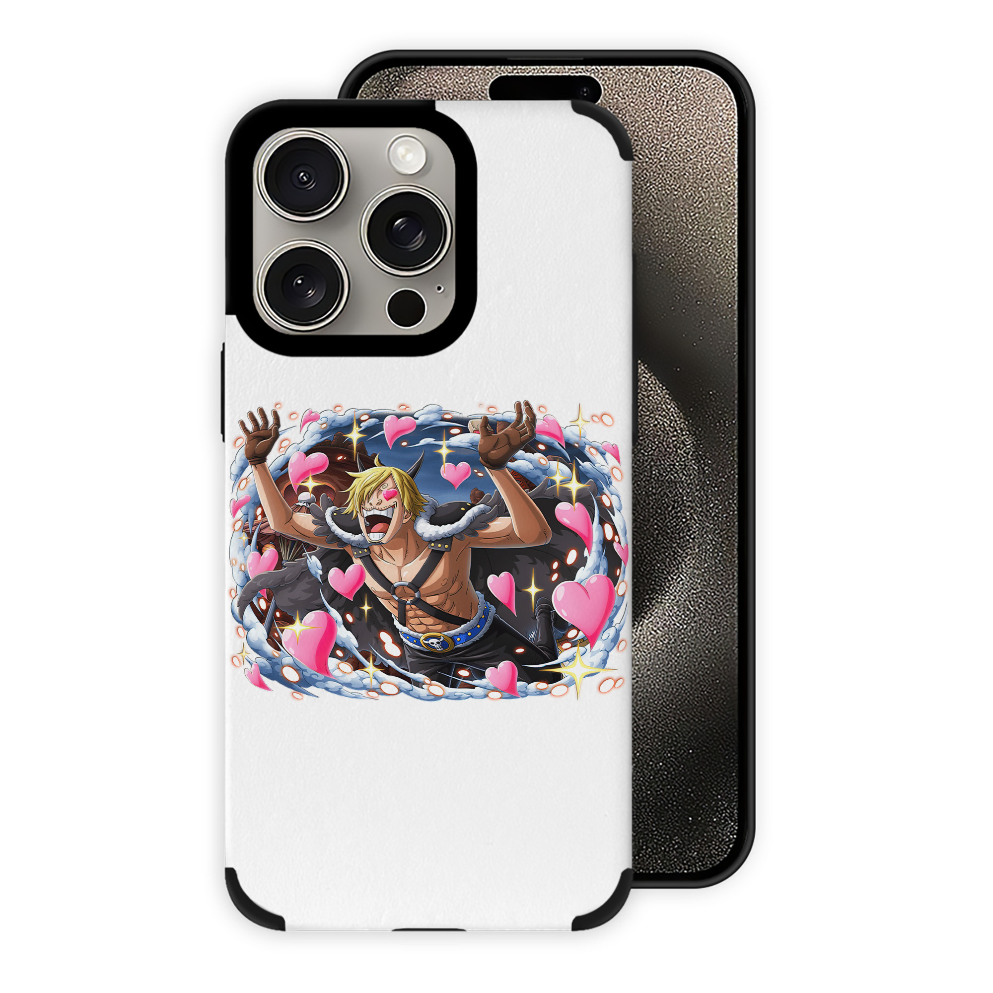 （画像用） ワンピース サンジ ONE PIECE Sanji 【iPhone15ProMax対応】 PUレザー スマホケース 耐衝撃＆黄変防止