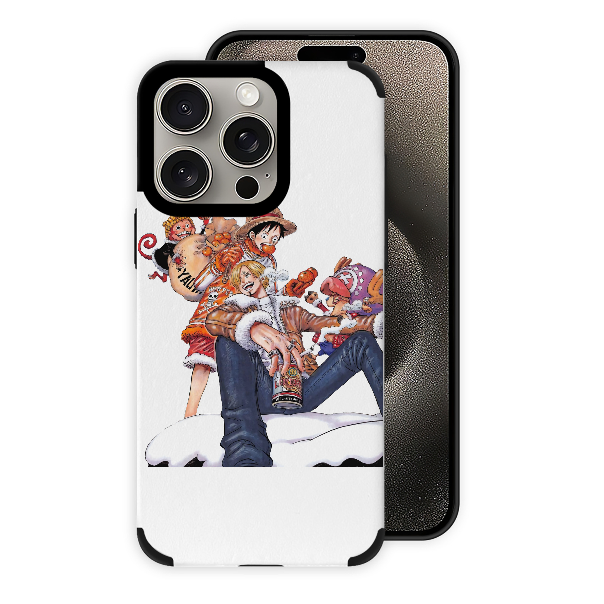 （画像用） ワンピース サンジ ONE PIECE Sanji 【iPhone15ProMax対応】 PUレザー スマホケース 耐衝撃＆黄変防止