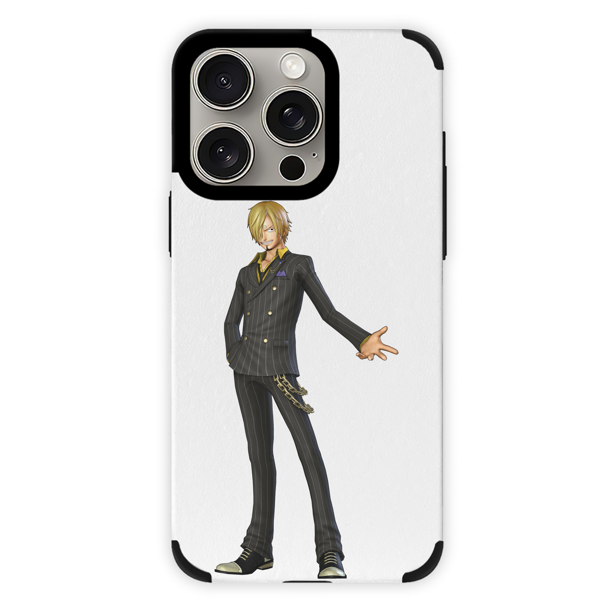 （画像用） ワンピース サンジ ONE PIECE Sanji 【iPhone15ProMax対応】 PUレザー スマホケース 耐衝撃＆黄変防止