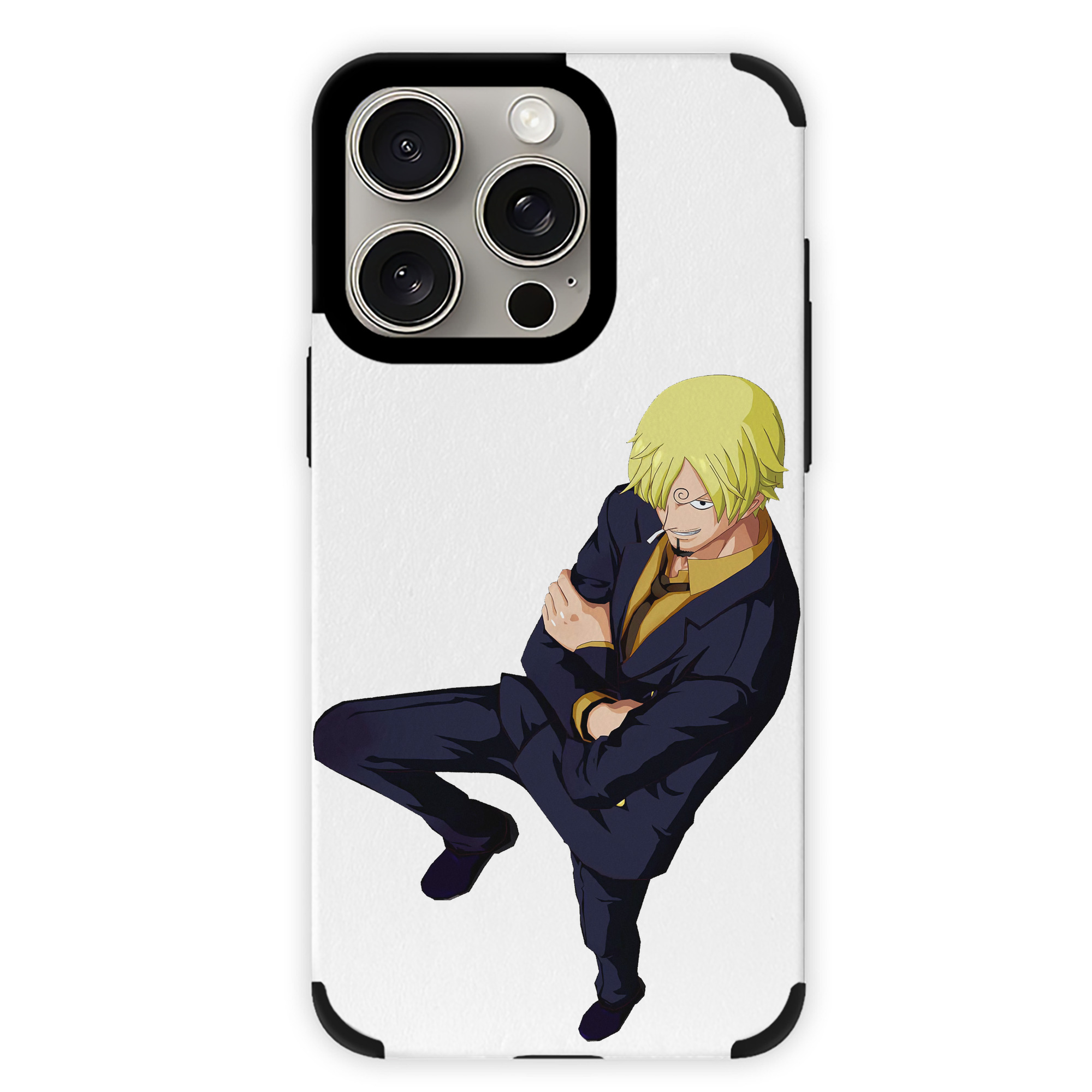 （画像用） ワンピース サンジ ONE PIECE Sanji 【iPhone15ProMax対応】 PUレザー スマホケース 耐衝撃＆黄変防止