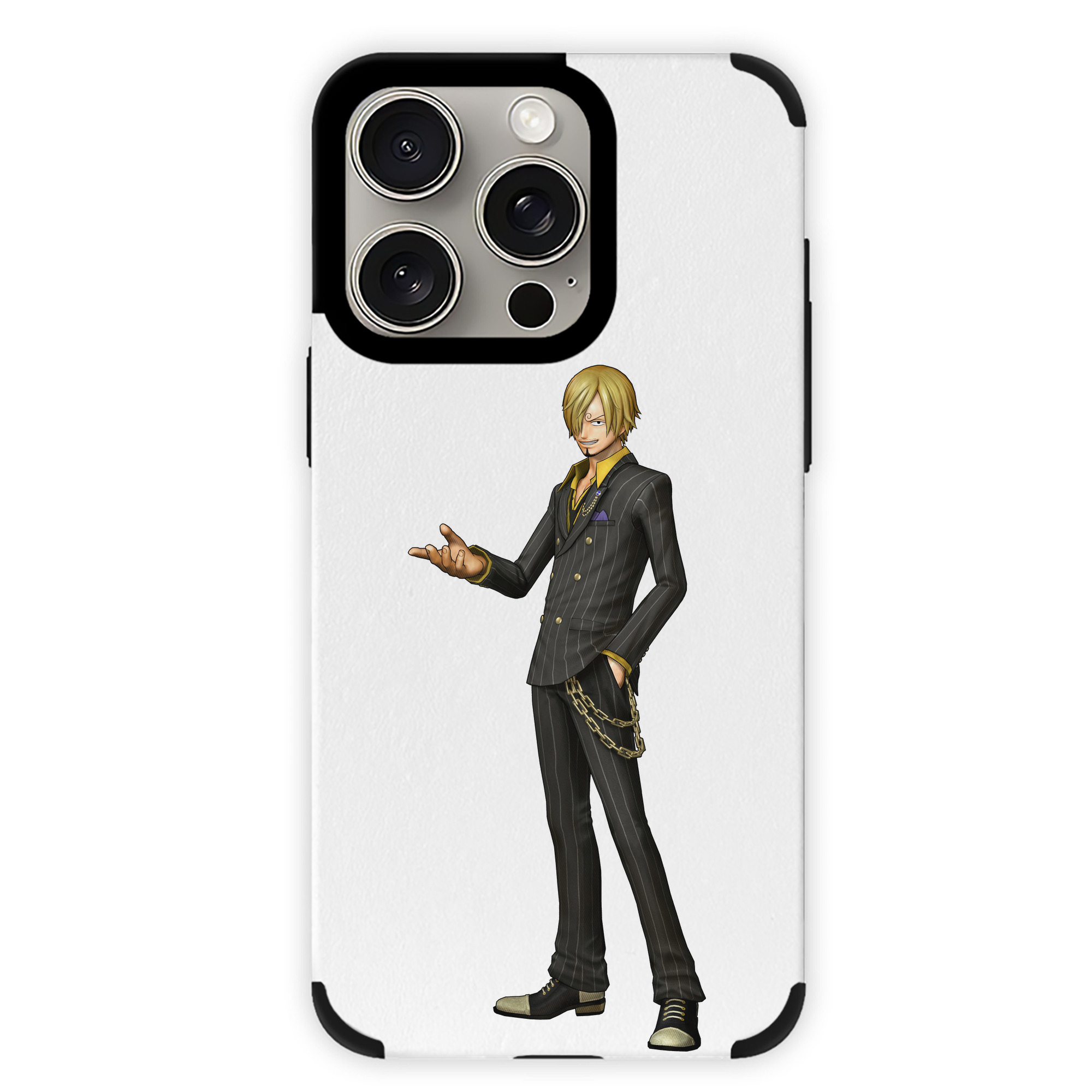 （画像用） ワンピース サンジ ONE PIECE Sanji 【iPhone15ProMax対応】 PUレザー スマホケース 耐衝撃＆黄変防止