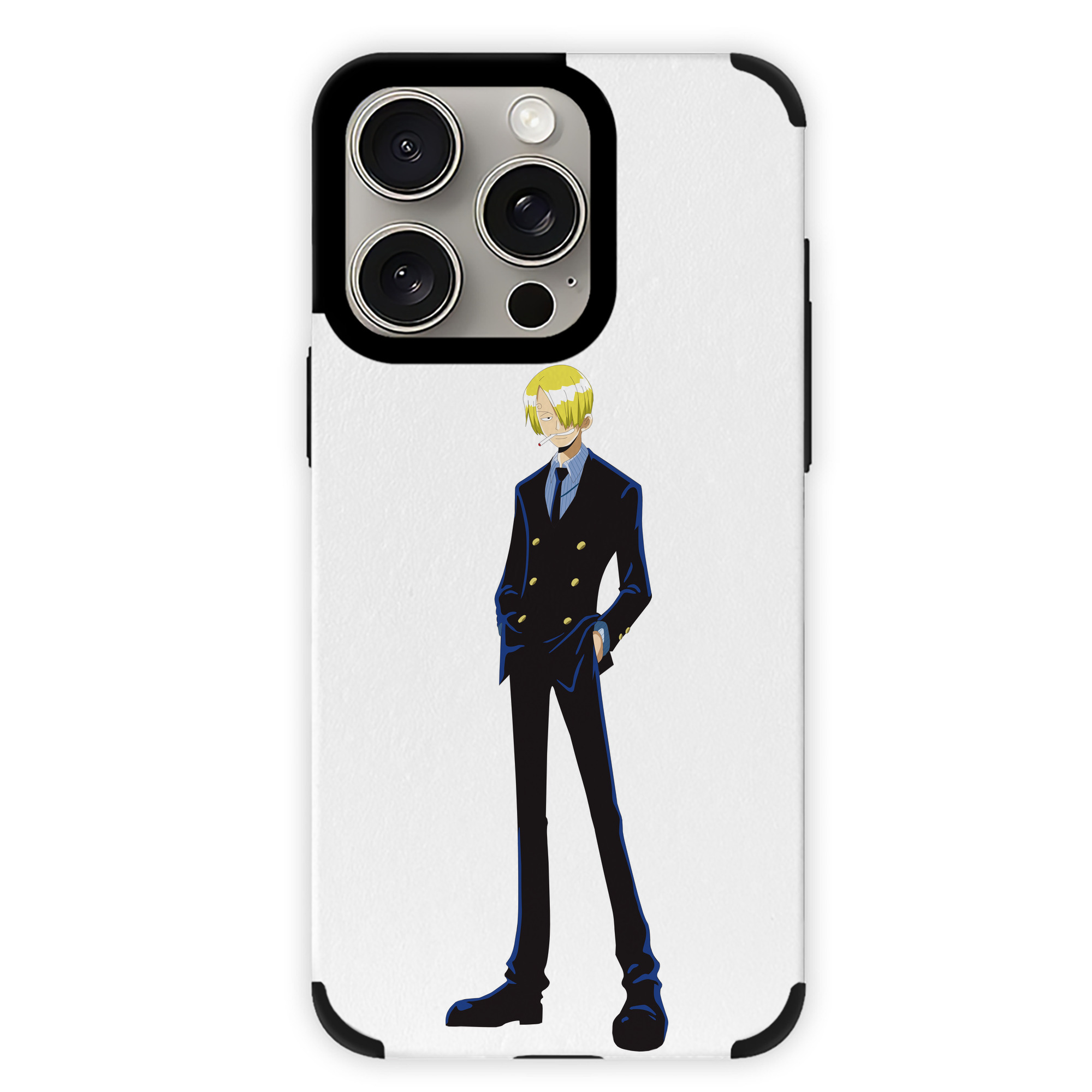 （画像用） ワンピース サンジ ONE PIECE Sanji 【iPhone15ProMax対応】 PUレザー スマホケース 耐衝撃＆黄変防止