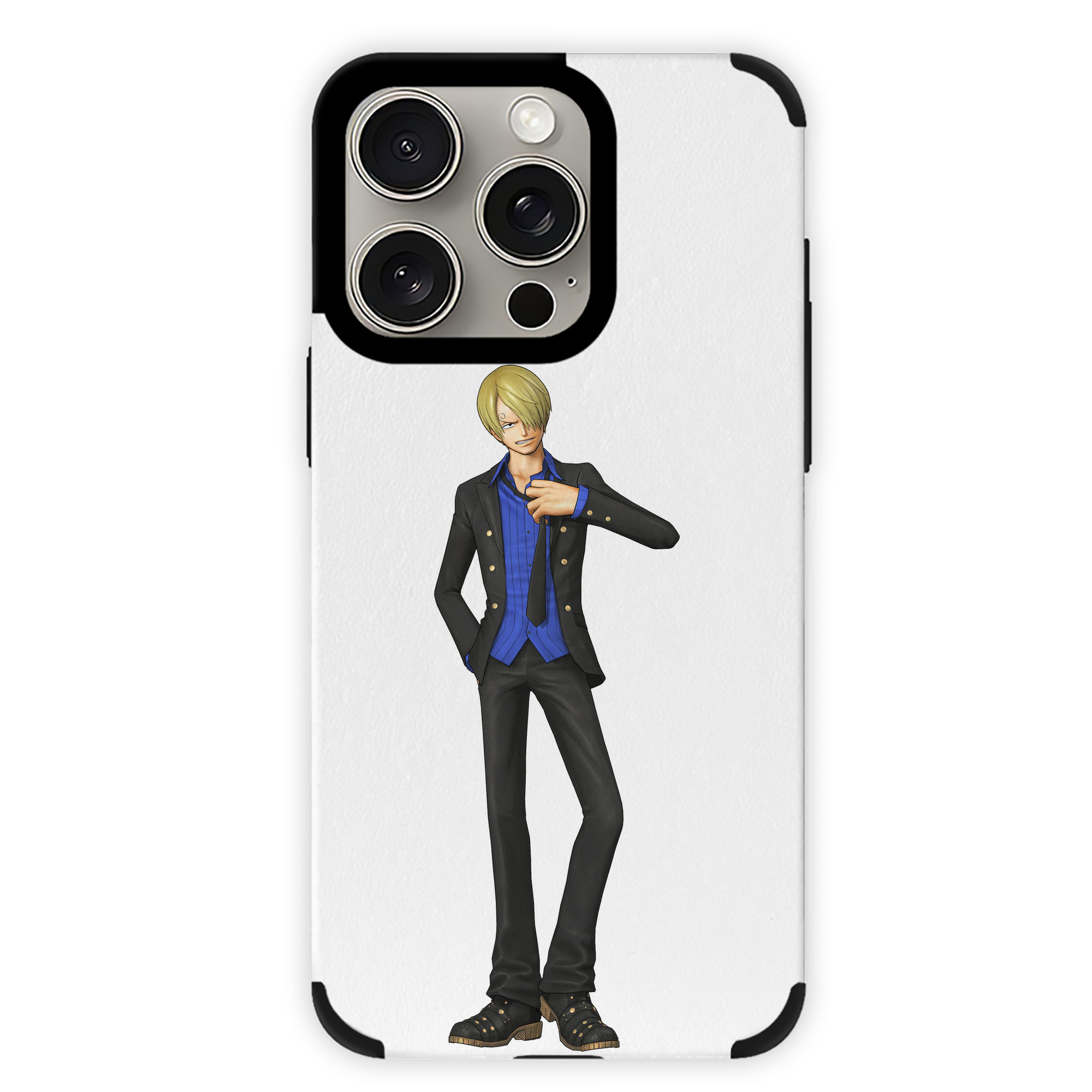 （画像用） ワンピース サンジ ONE PIECE Sanji 【iPhone15ProMax対応】 PUレザー スマホケース 耐衝撃＆黄変防止