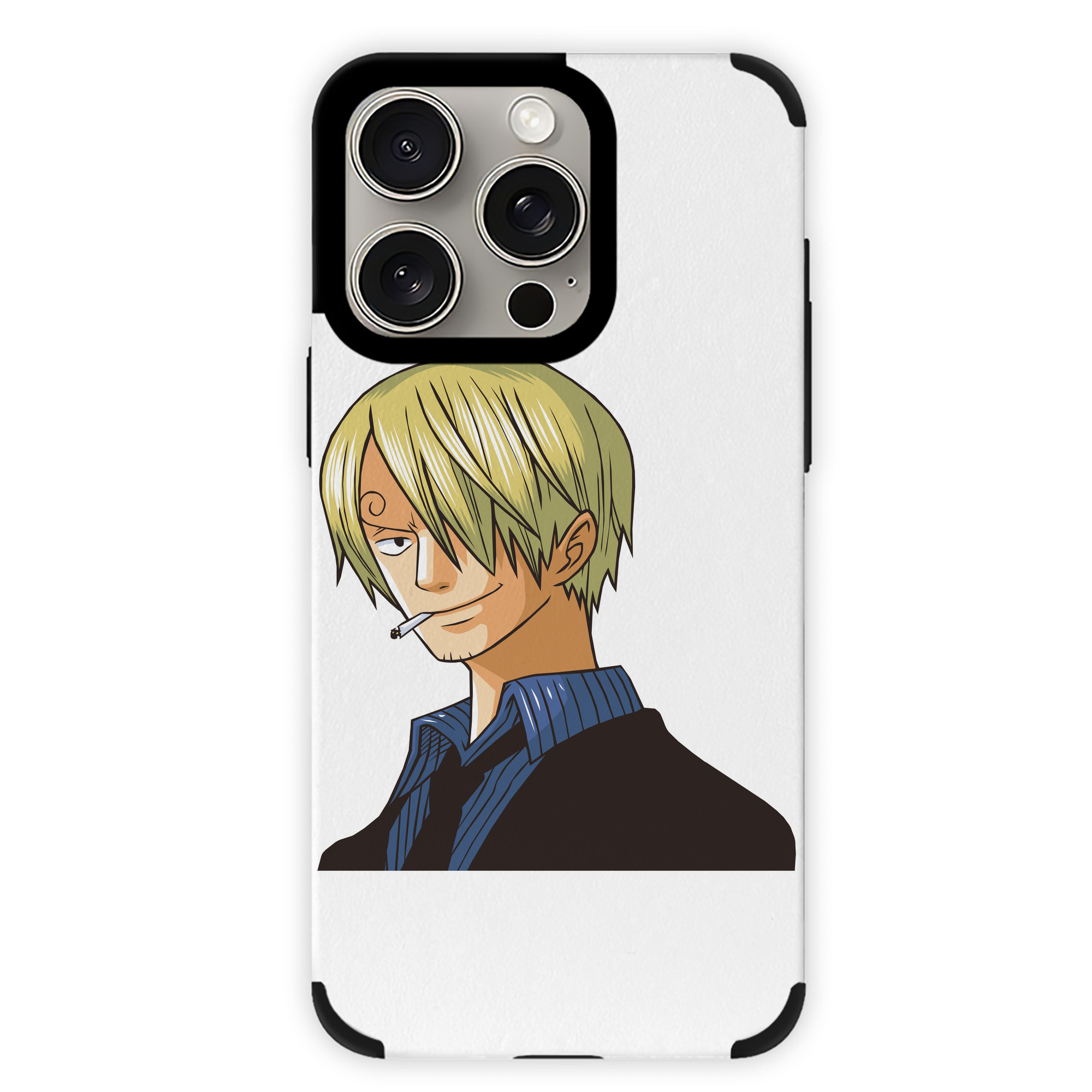 （画像用） ワンピース サンジ ONE PIECE Sanji 【iPhone15ProMax対応】 PUレザー スマホケース 耐衝撃＆黄変防止