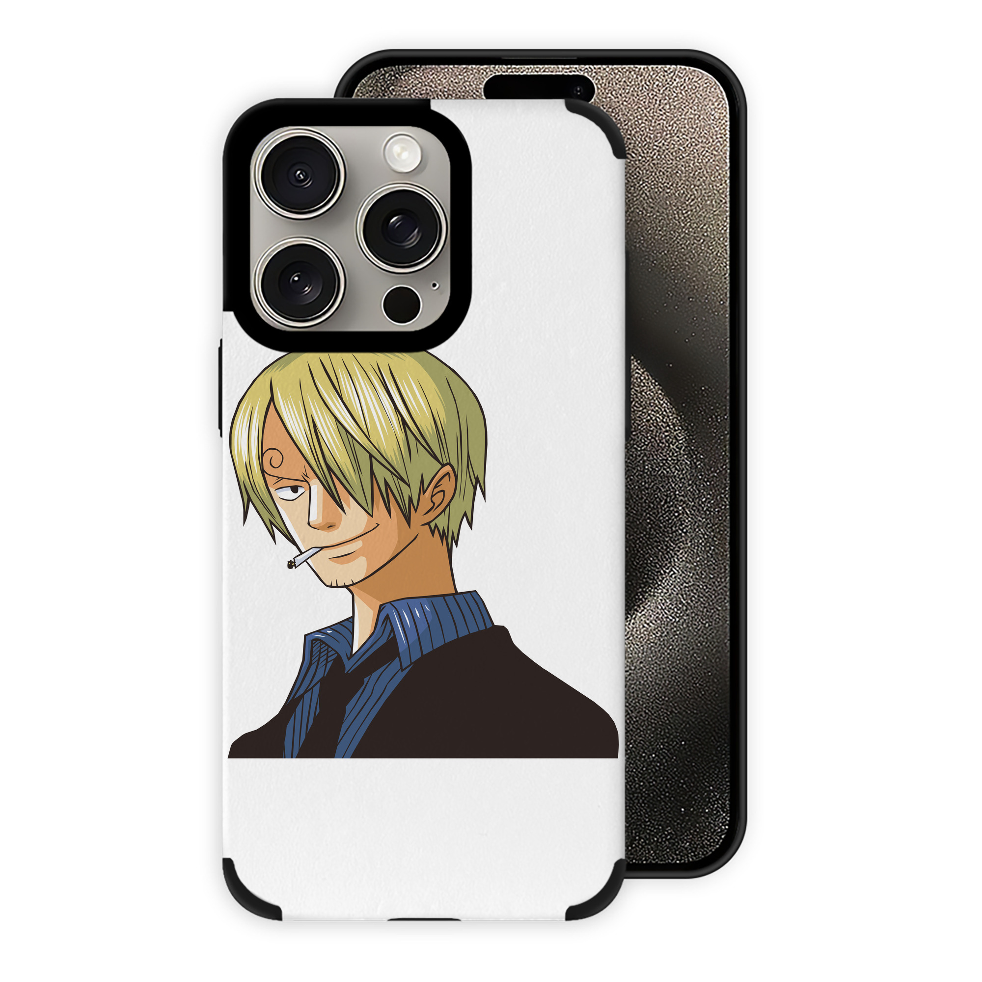 （画像用） ワンピース サンジ ONE PIECE Sanji 【iPhone15ProMax対応】 PUレザー スマホケース 耐衝撃＆黄変防止