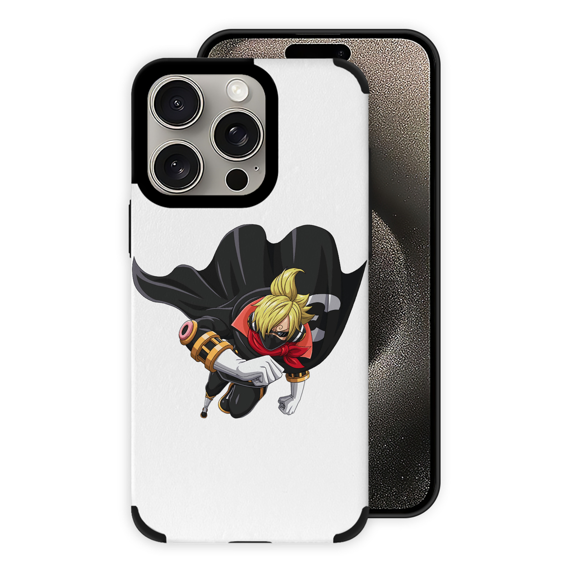 （画像用） ワンピース サンジ ONE PIECE Sanji 【iPhone15ProMax対応】 PUレザー スマホケース 耐衝撃＆黄変防止