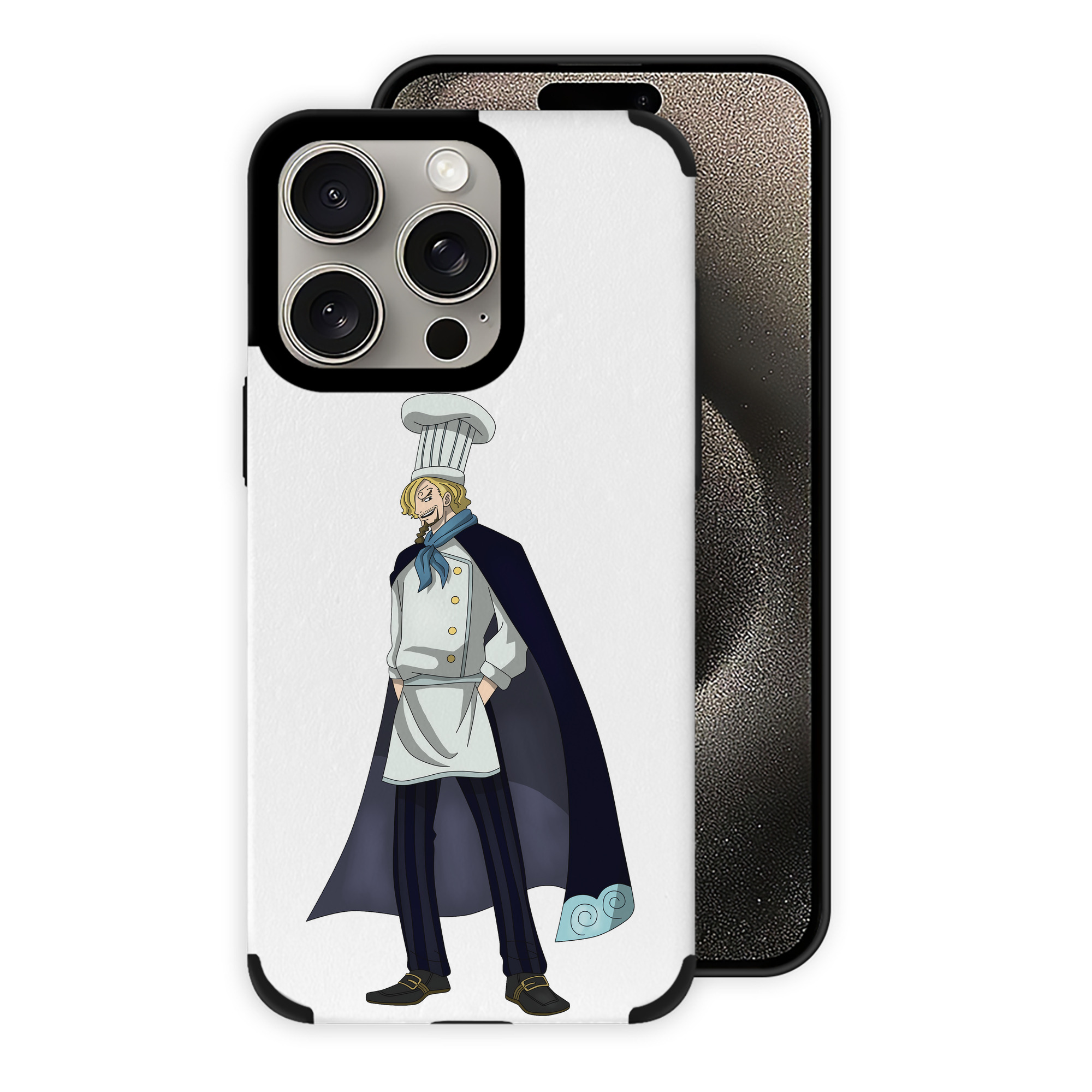 （画像用） ワンピース サンジ ONE PIECE Sanji 【iPhone15ProMax対応】 PUレザー スマホケース 耐衝撃＆黄変防止