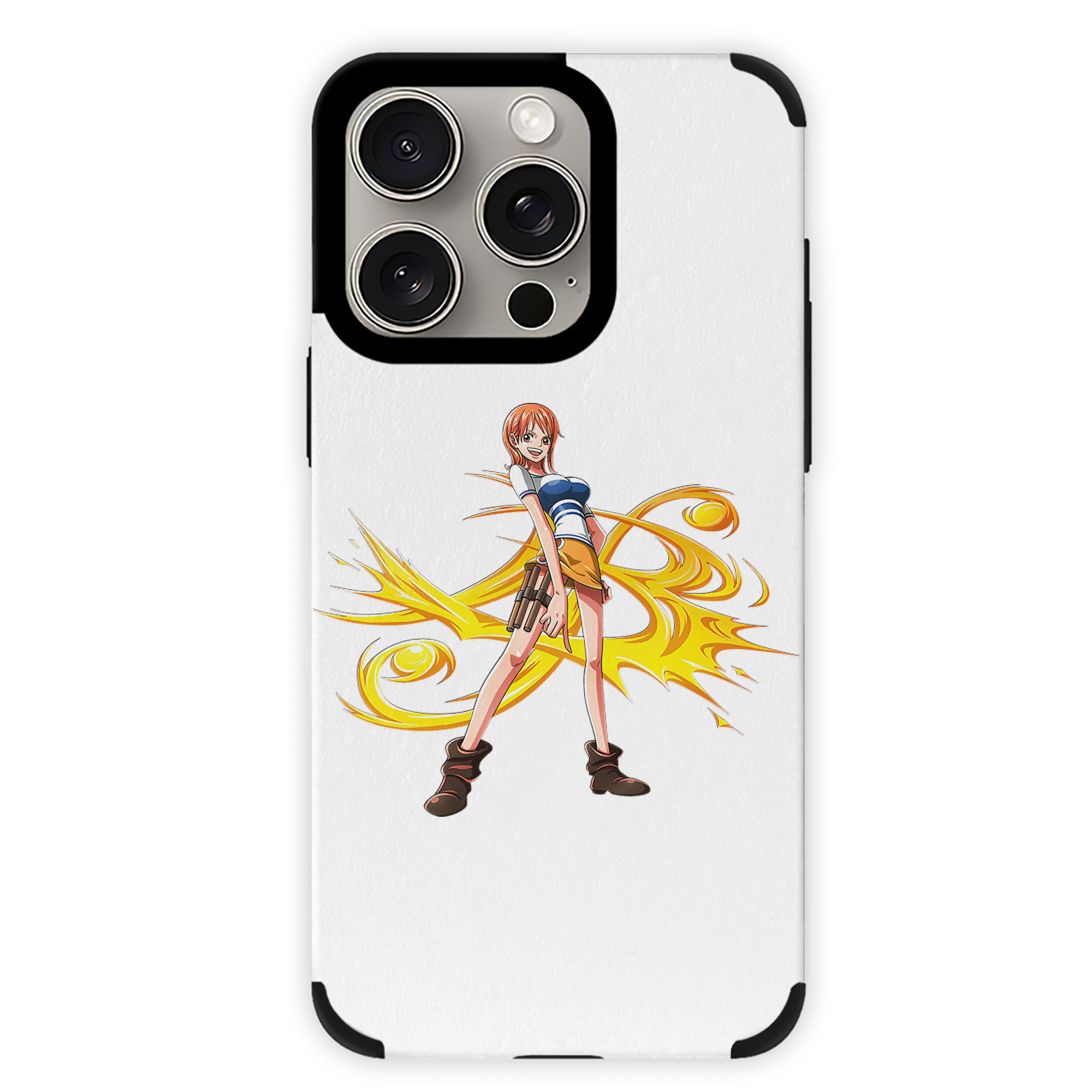 （画像用） ワンピース ナミ ONE PIECE Nami 【iPhone15ProMax対応】 PUレザー スマホケース 耐衝撃＆黄変防止
