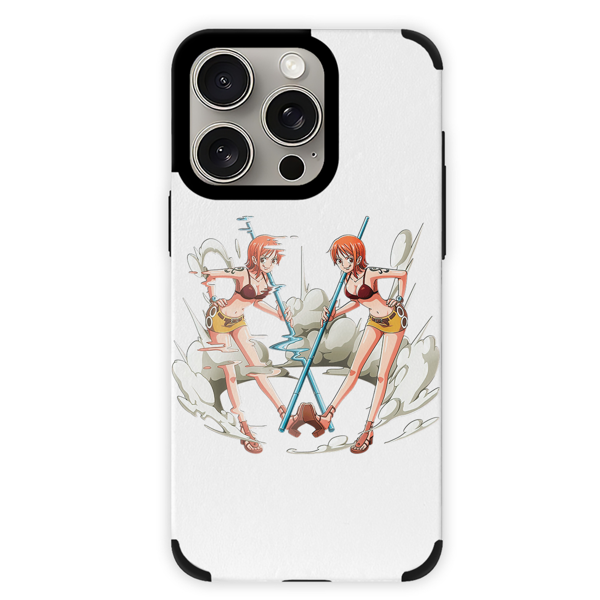 （画像用） ワンピース ナミ ONE PIECE Nami 【iPhone15ProMax対応】 PUレザー スマホケース 耐衝撃＆黄変防止