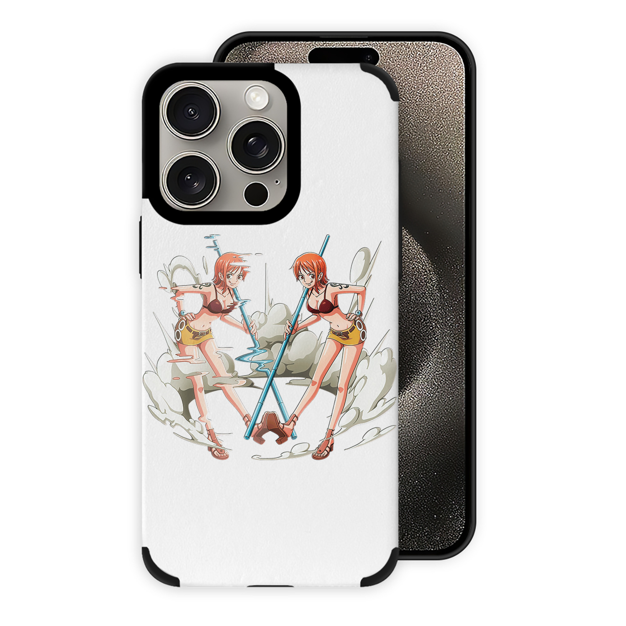 （画像用） ワンピース ナミ ONE PIECE Nami 【iPhone15ProMax対応】 PUレザー スマホケース 耐衝撃＆黄変防止