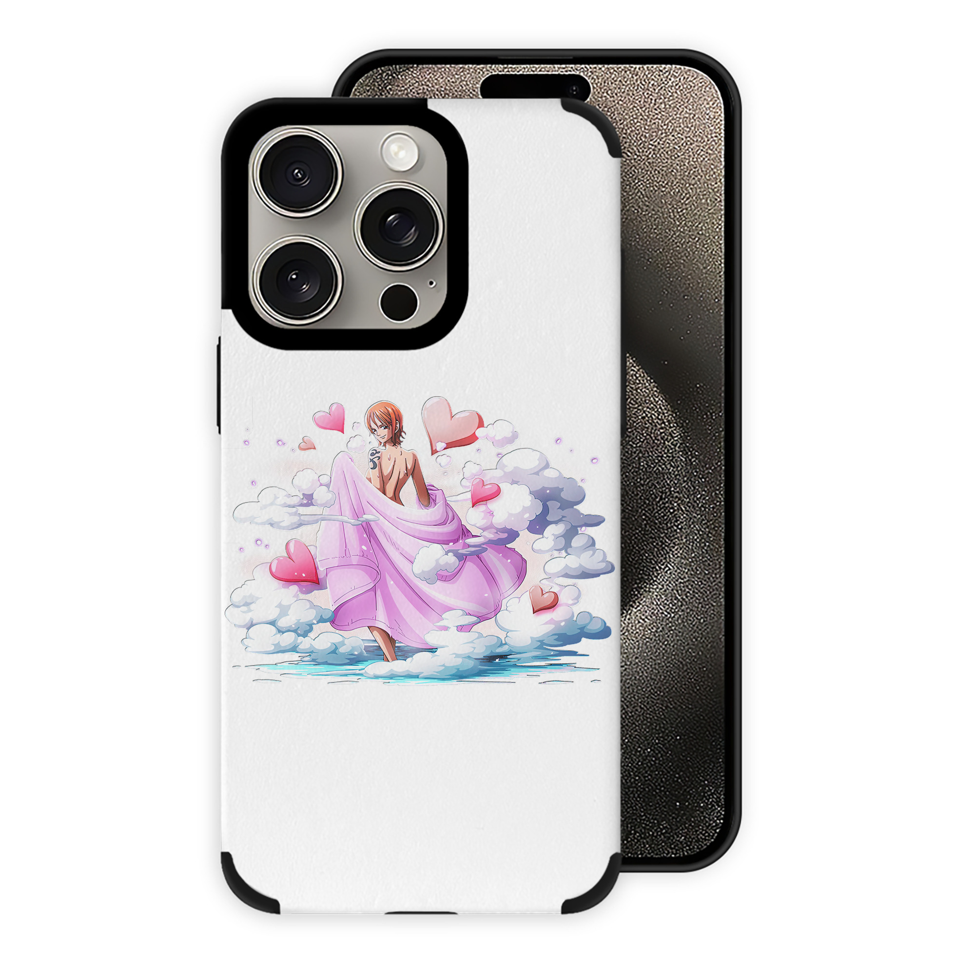（画像用） ワンピース ナミ ONE PIECE Nami 【iPhone15ProMax対応】 PUレザー スマホケース 耐衝撃＆黄変防止