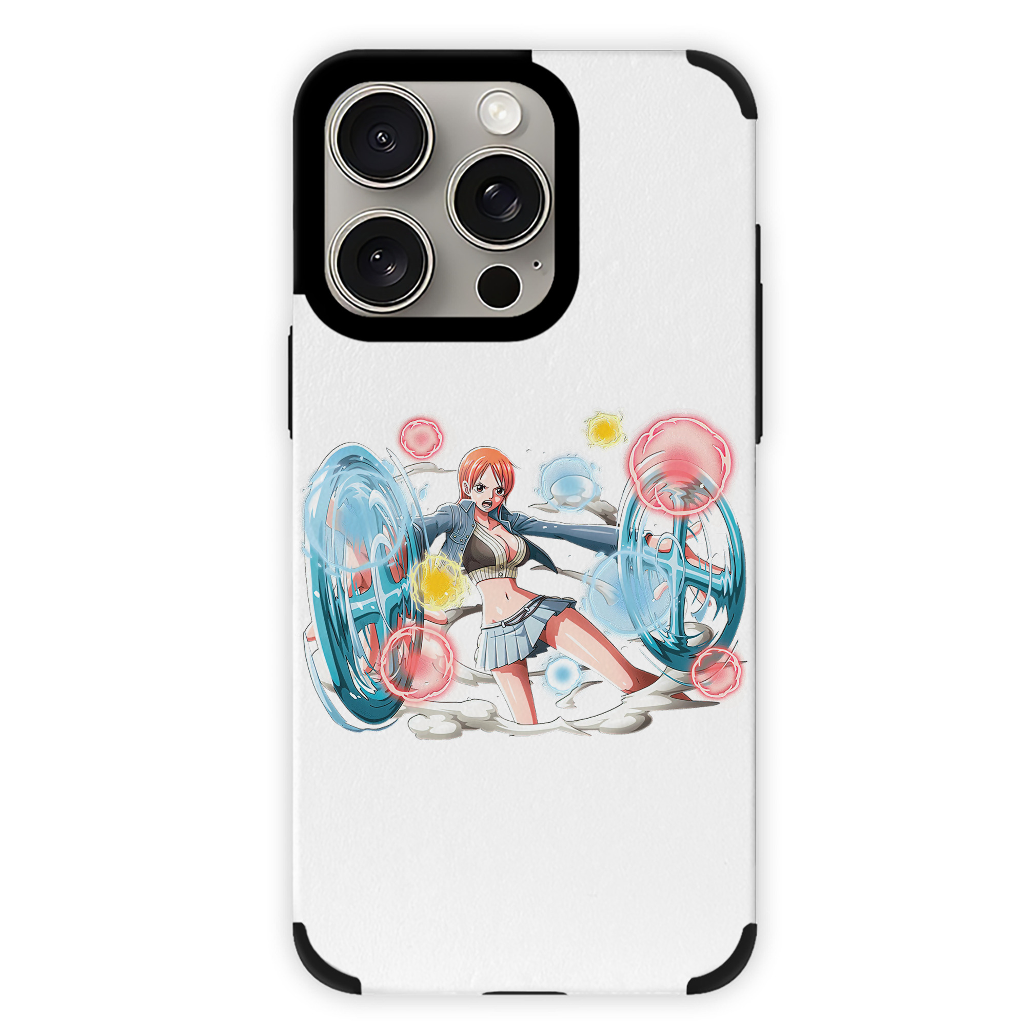 （画像用） ワンピース ナミ ONE PIECE Nami 【iPhone15ProMax対応】 PUレザー スマホケース 耐衝撃＆黄変防止