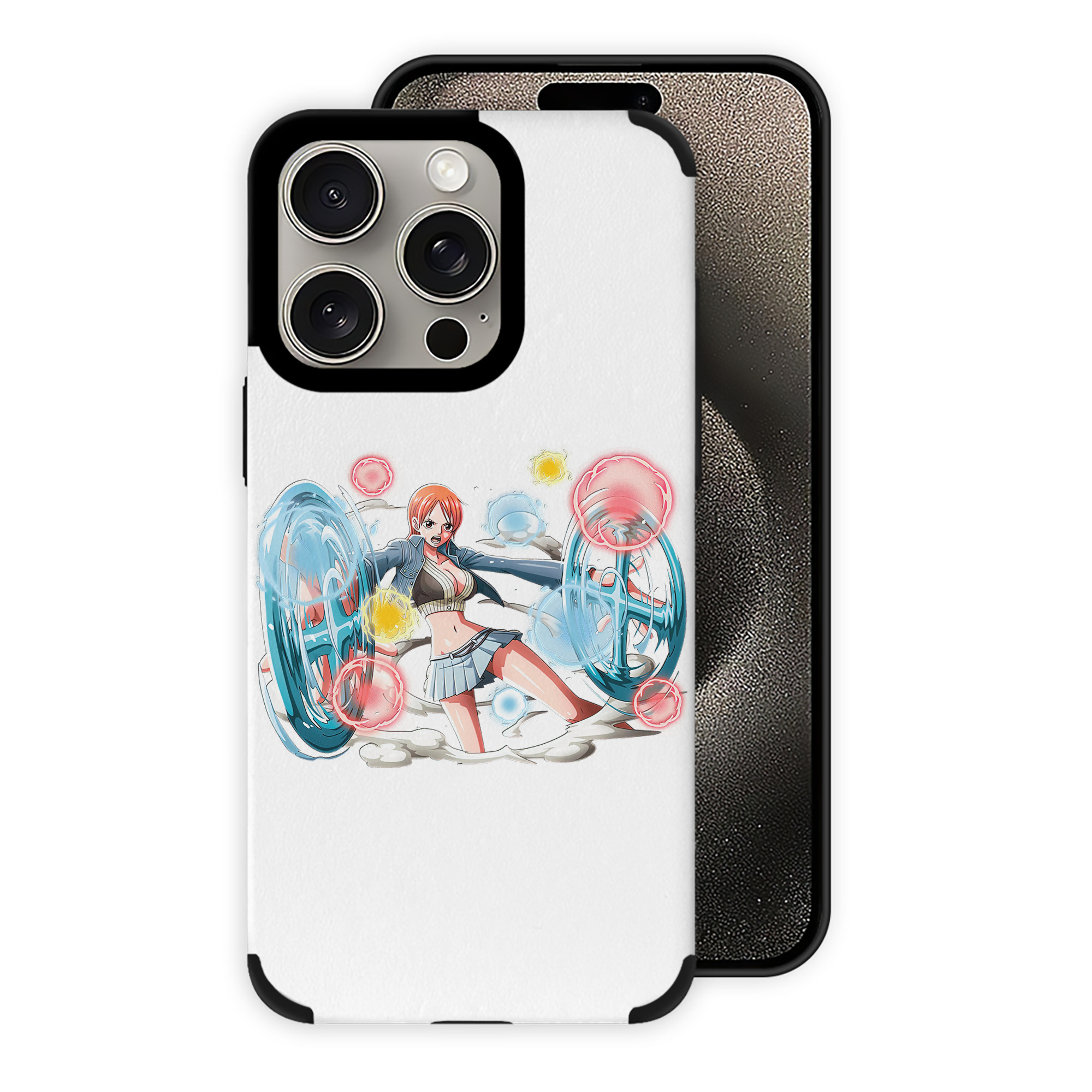 （画像用） ワンピース ナミ ONE PIECE Nami 【iPhone15ProMax対応】 PUレザー スマホケース 耐衝撃＆黄変防止