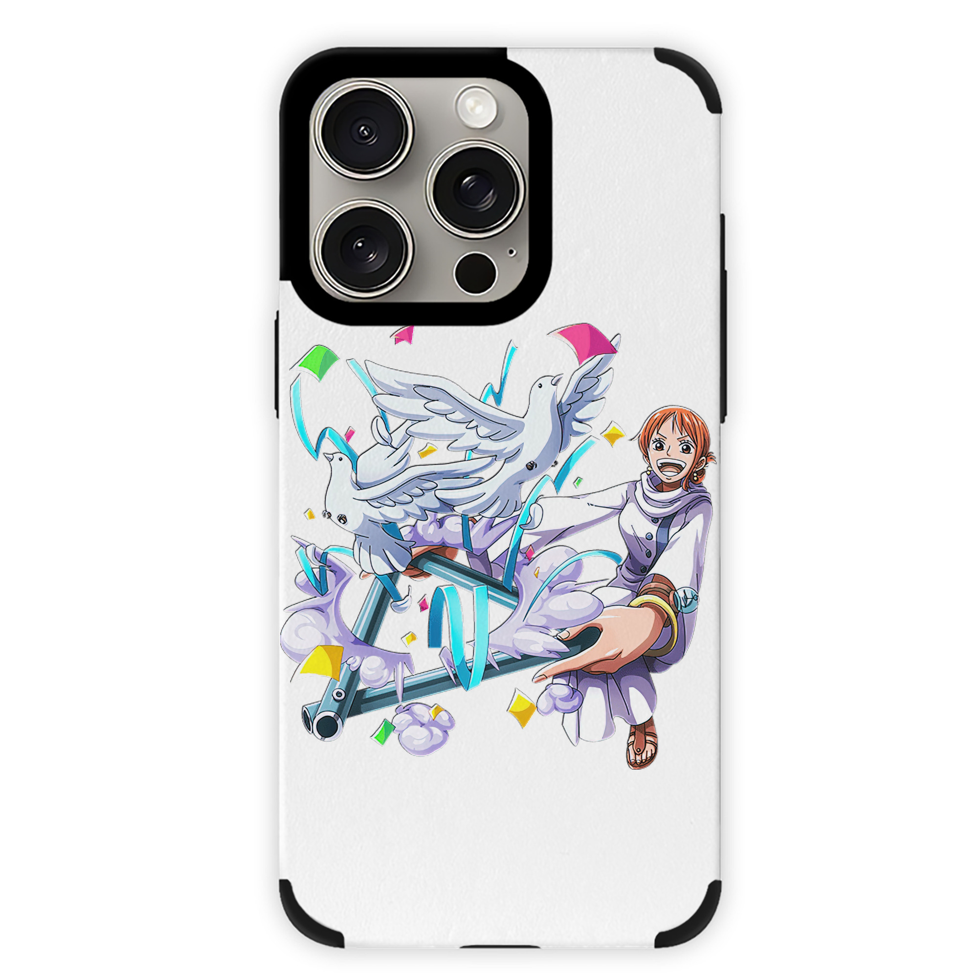 （画像用） ワンピース ナミ ONE PIECE Nami 【iPhone15ProMax対応】 PUレザー スマホケース 耐衝撃＆黄変防止
