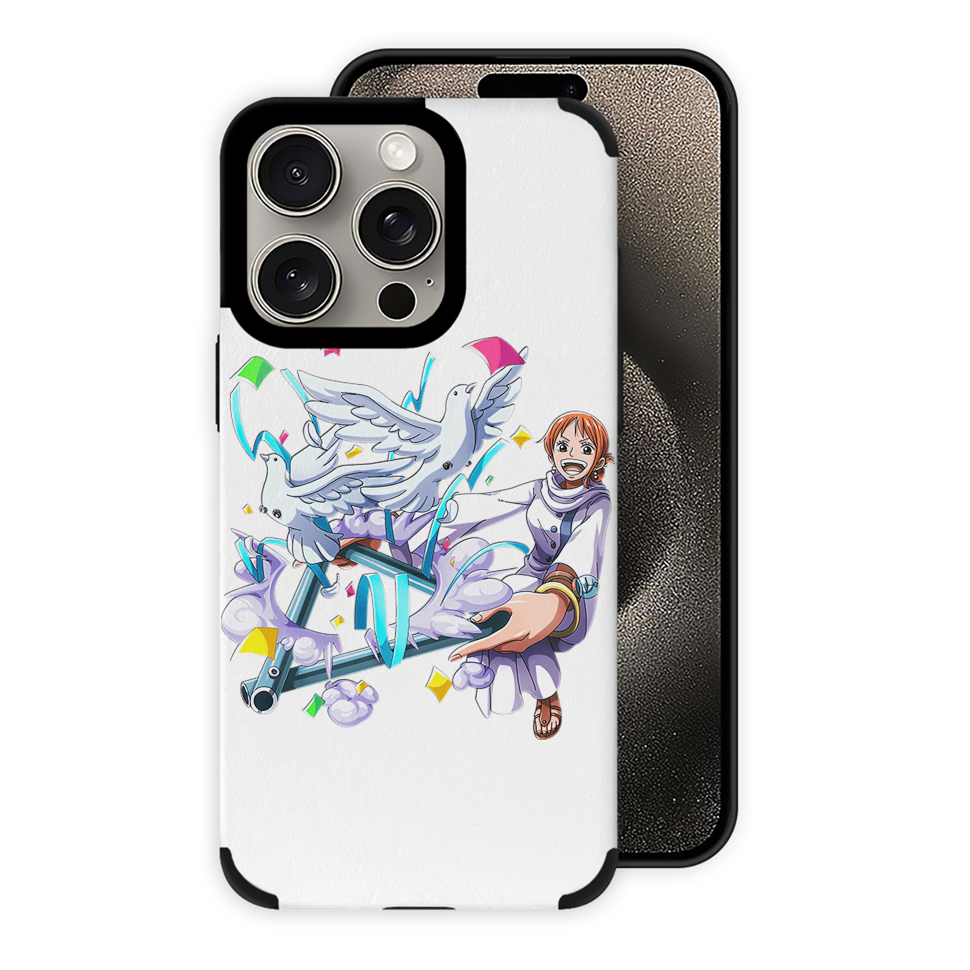 （画像用） ワンピース ナミ ONE PIECE Nami 【iPhone15ProMax対応】 PUレザー スマホケース 耐衝撃＆黄変防止