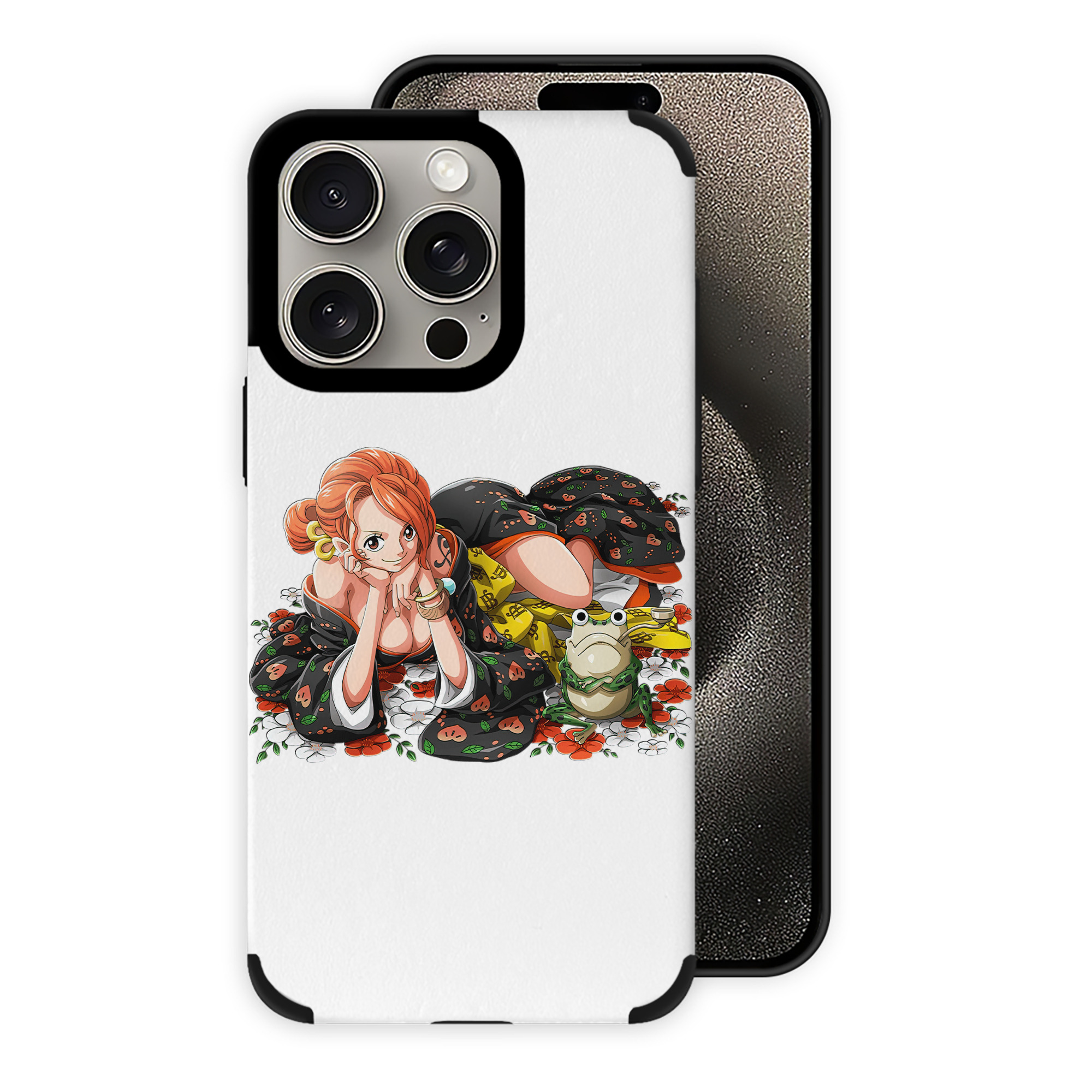 （画像用） ワンピース ナミ ONE PIECE Nami 【iPhone15ProMax対応】 PUレザー スマホケース 耐衝撃＆黄変防止