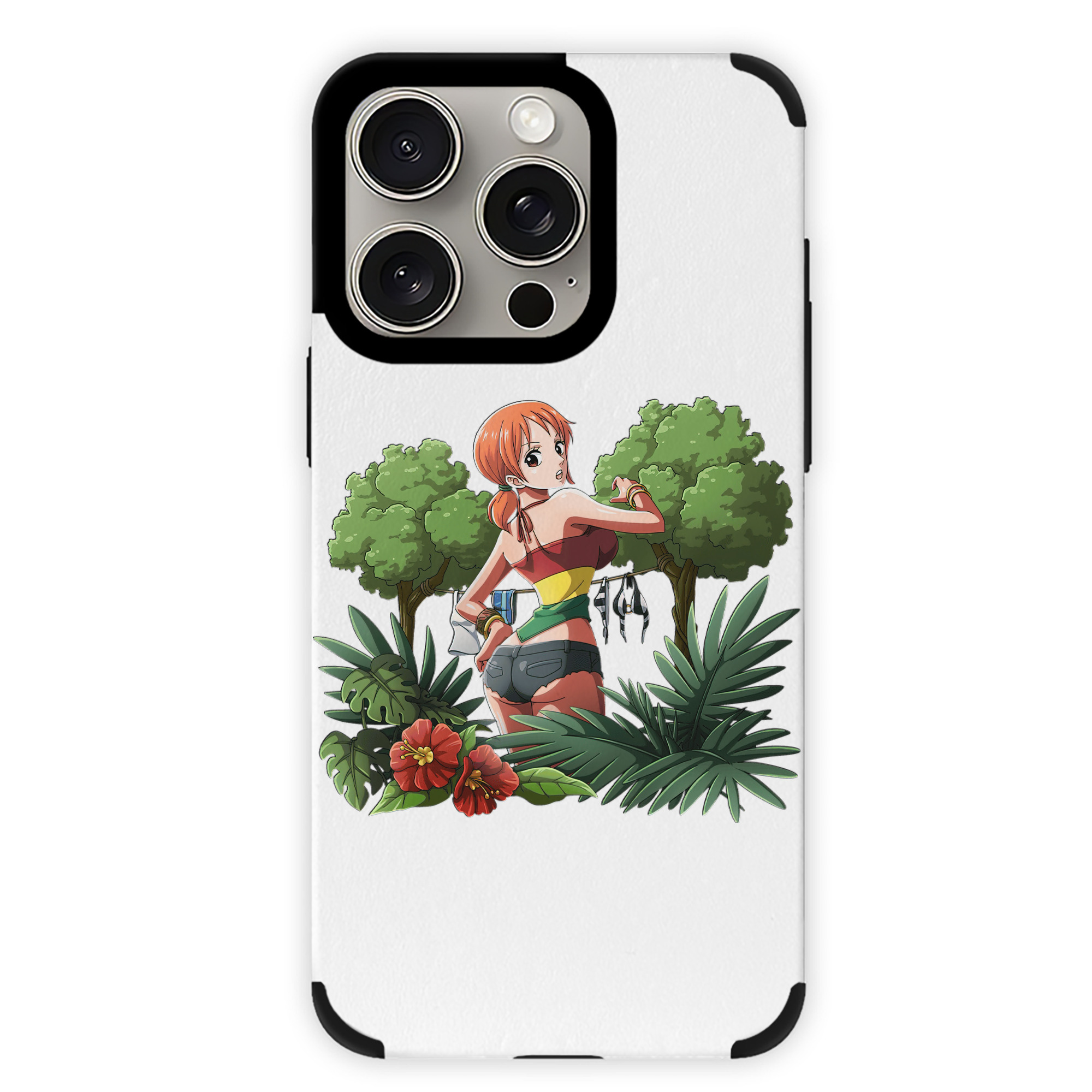 （画像用） ワンピース ナミ ONE PIECE Nami 【iPhone15ProMax対応】 PUレザー スマホケース 耐衝撃＆黄変防止