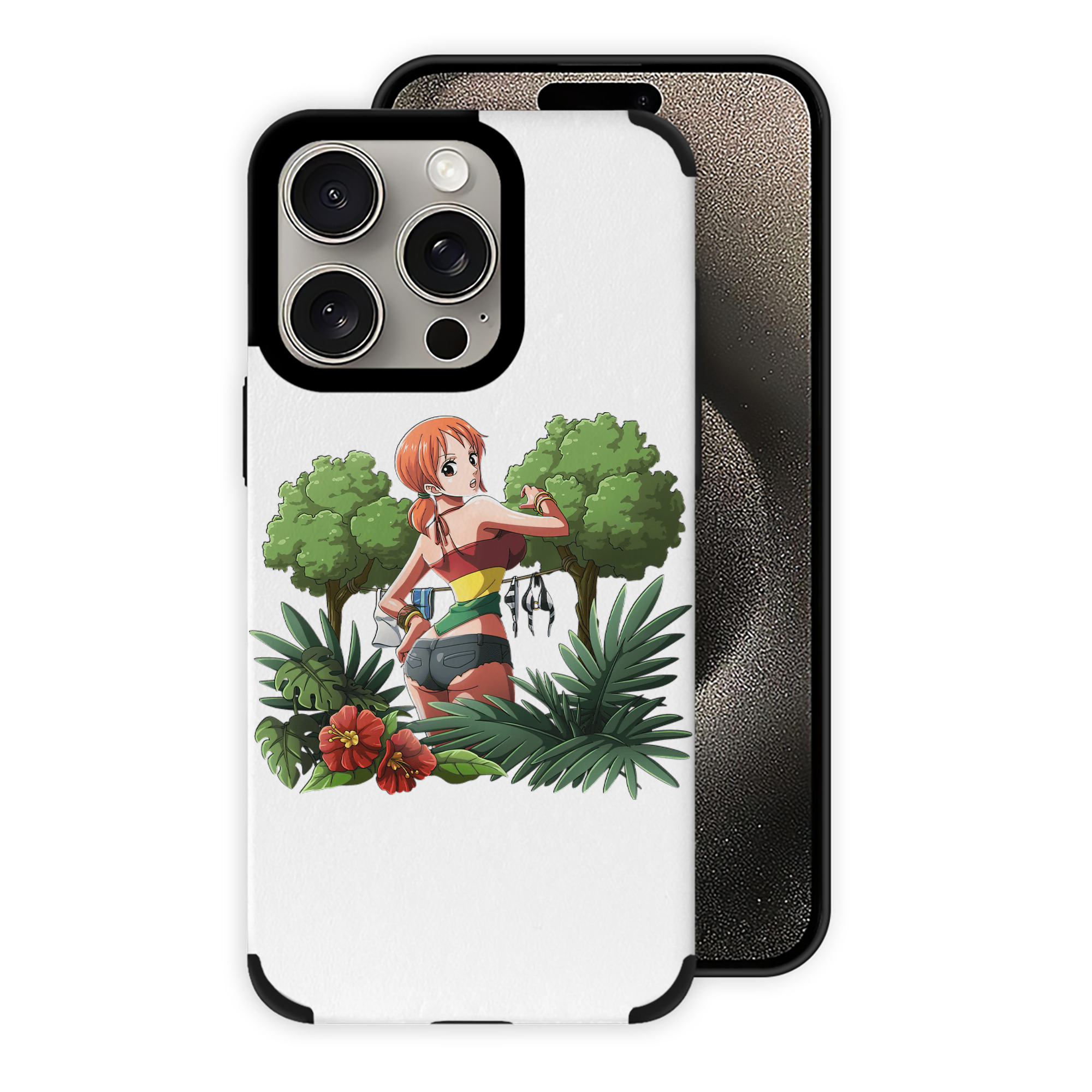 （画像用） ワンピース ナミ ONE PIECE Nami 【iPhone15ProMax対応】 PUレザー スマホケース 耐衝撃＆黄変防止