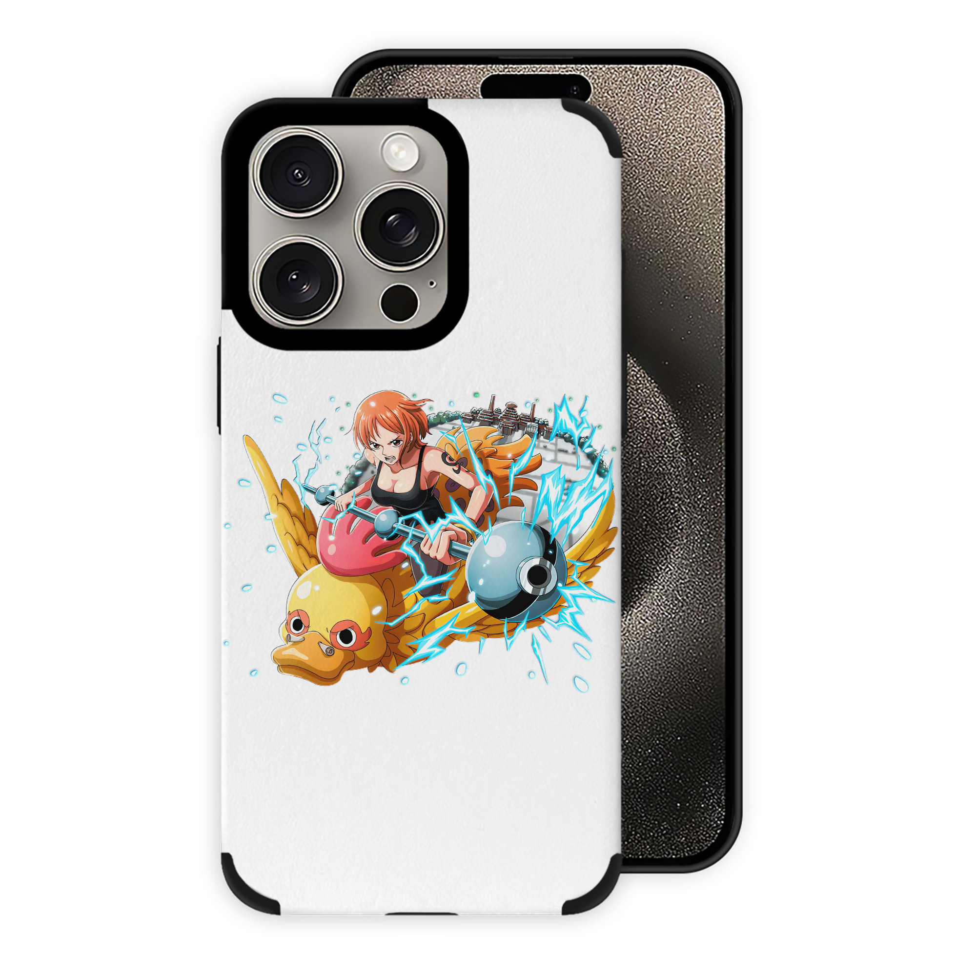 （画像用） ワンピース ナミ ONE PIECE Nami 【iPhone15ProMax対応】 PUレザー スマホケース 耐衝撃＆黄変防止