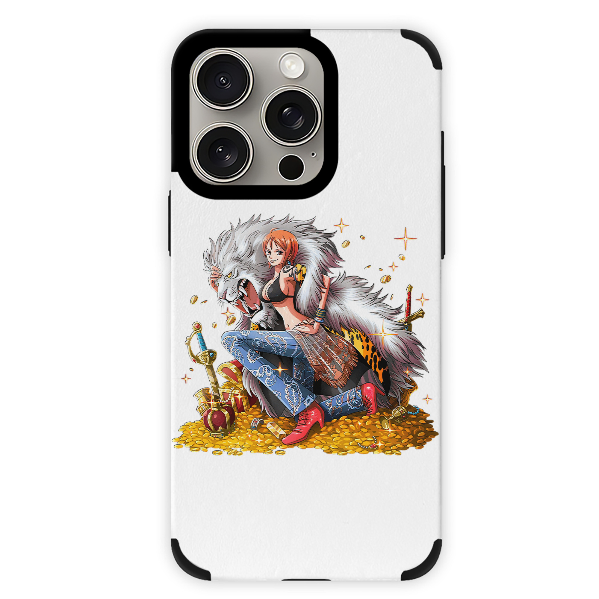 （画像用） ワンピース ナミ ONE PIECE Nami 【iPhone15ProMax対応】 PUレザー スマホケース 耐衝撃＆黄変防止