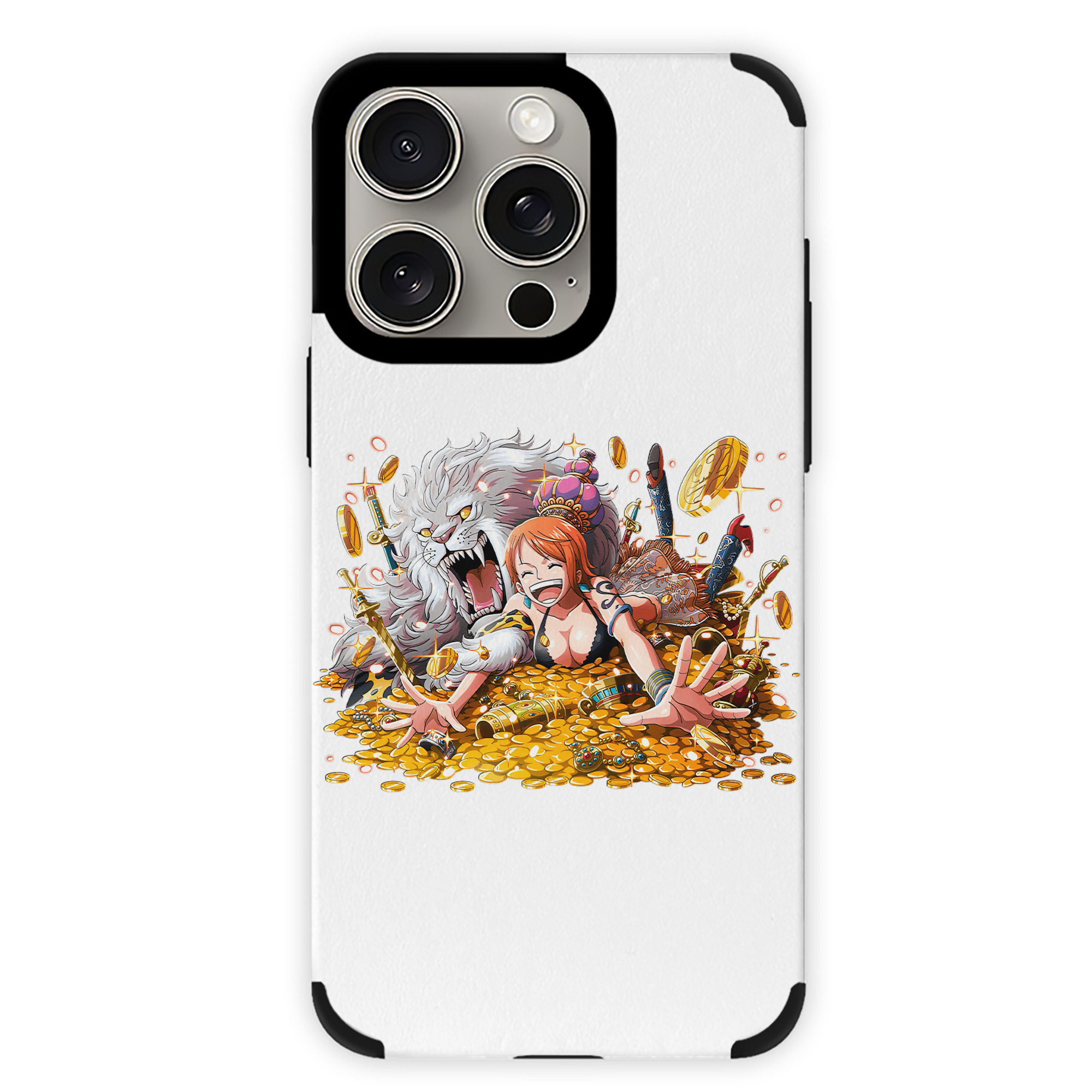 （画像用） ワンピース ナミ ONE PIECE Nami 【iPhone15ProMax対応】 PUレザー スマホケース 耐衝撃＆黄変防止