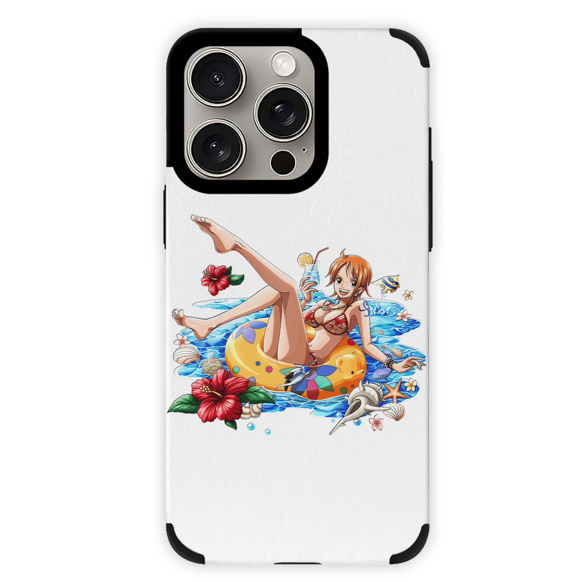 （画像用） ワンピース ナミ ONE PIECE Nami 【iPhone15ProMax対応】 PUレザー スマホケース 耐衝撃＆黄変防止