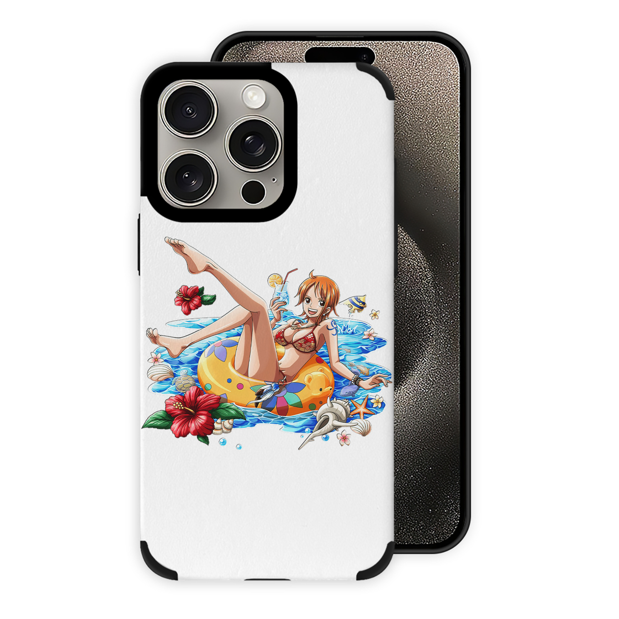 （画像用） ワンピース ナミ ONE PIECE Nami 【iPhone15ProMax対応】 PUレザー スマホケース 耐衝撃＆黄変防止