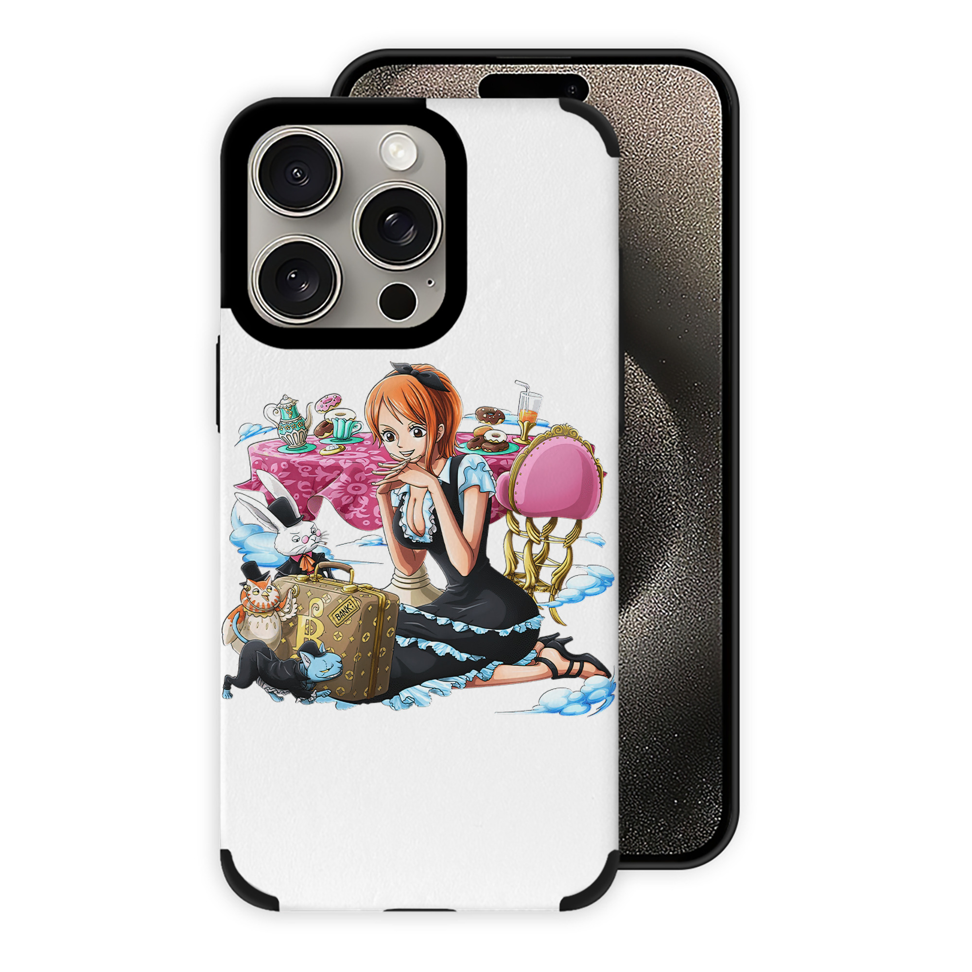 （画像用） ワンピース ナミ ONE PIECE Nami 【iPhone15ProMax対応】 PUレザー スマホケース 耐衝撃＆黄変防止