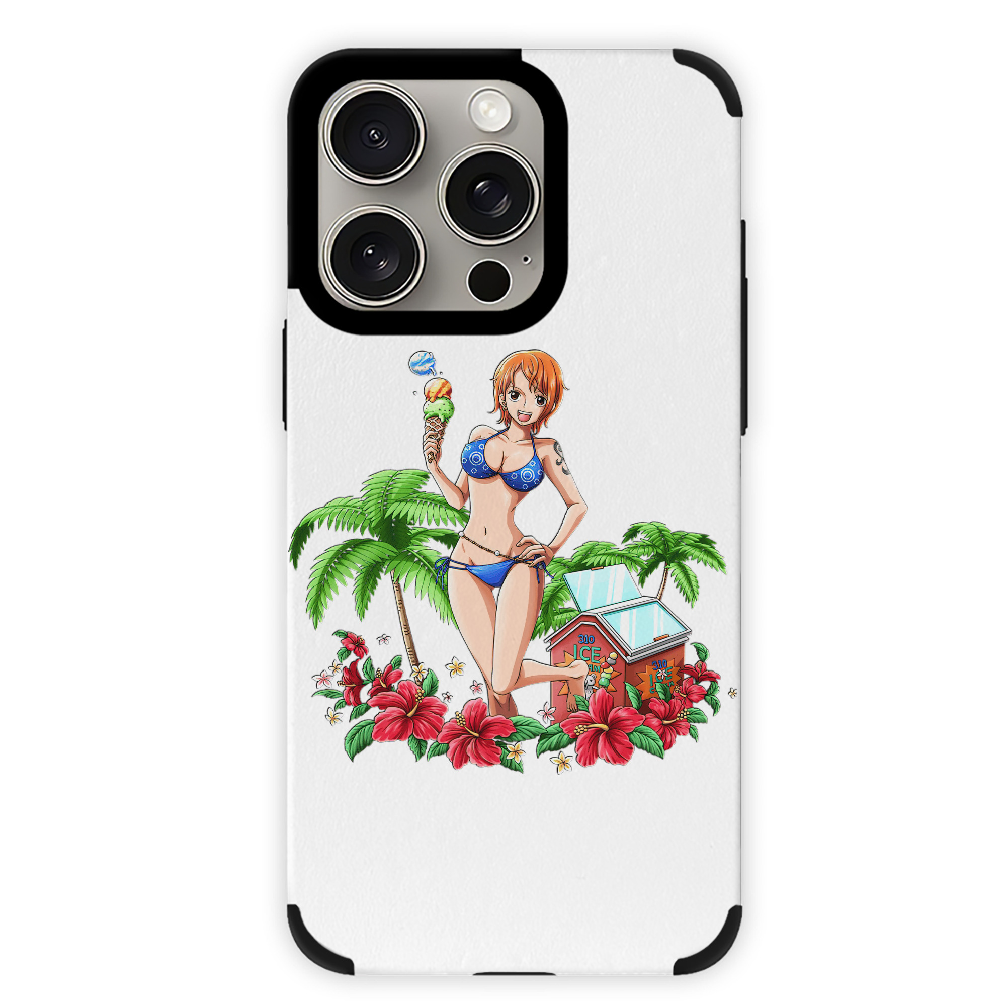 （画像用） ワンピース ナミ ONE PIECE Nami 【iPhone15ProMax対応】 PUレザー スマホケース 耐衝撃＆黄変防止