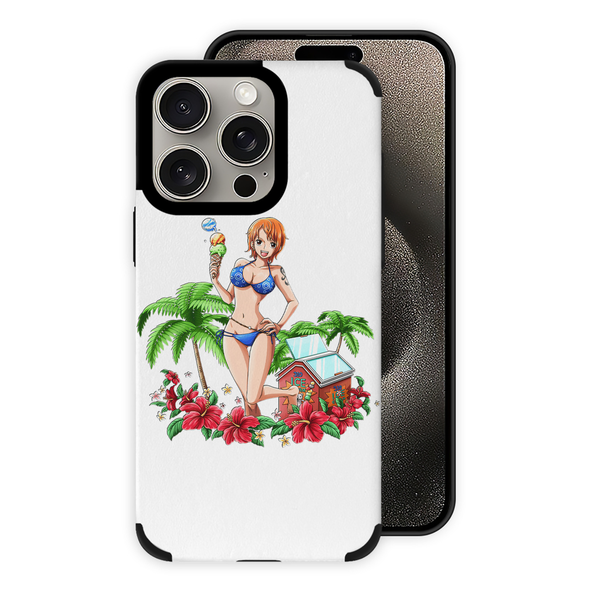 （画像用） ワンピース ナミ ONE PIECE Nami 【iPhone15ProMax対応】 PUレザー スマホケース 耐衝撃＆黄変防止
