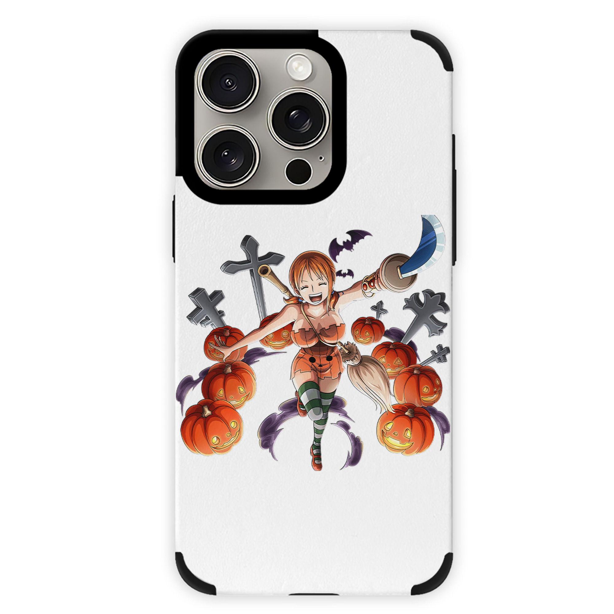 （画像用） ワンピース ナミ ONE PIECE Nami 【iPhone15ProMax対応】 PUレザー スマホケース 耐衝撃＆黄変防止