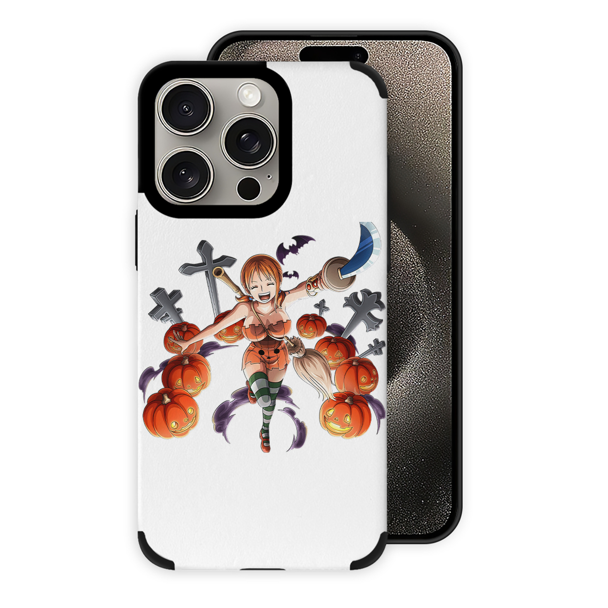 ワンピース ナミ ONE PIECE Nami 【iPhone15ProMax対応】 PUレザー スマホケース 耐衝撃＆黄変防止