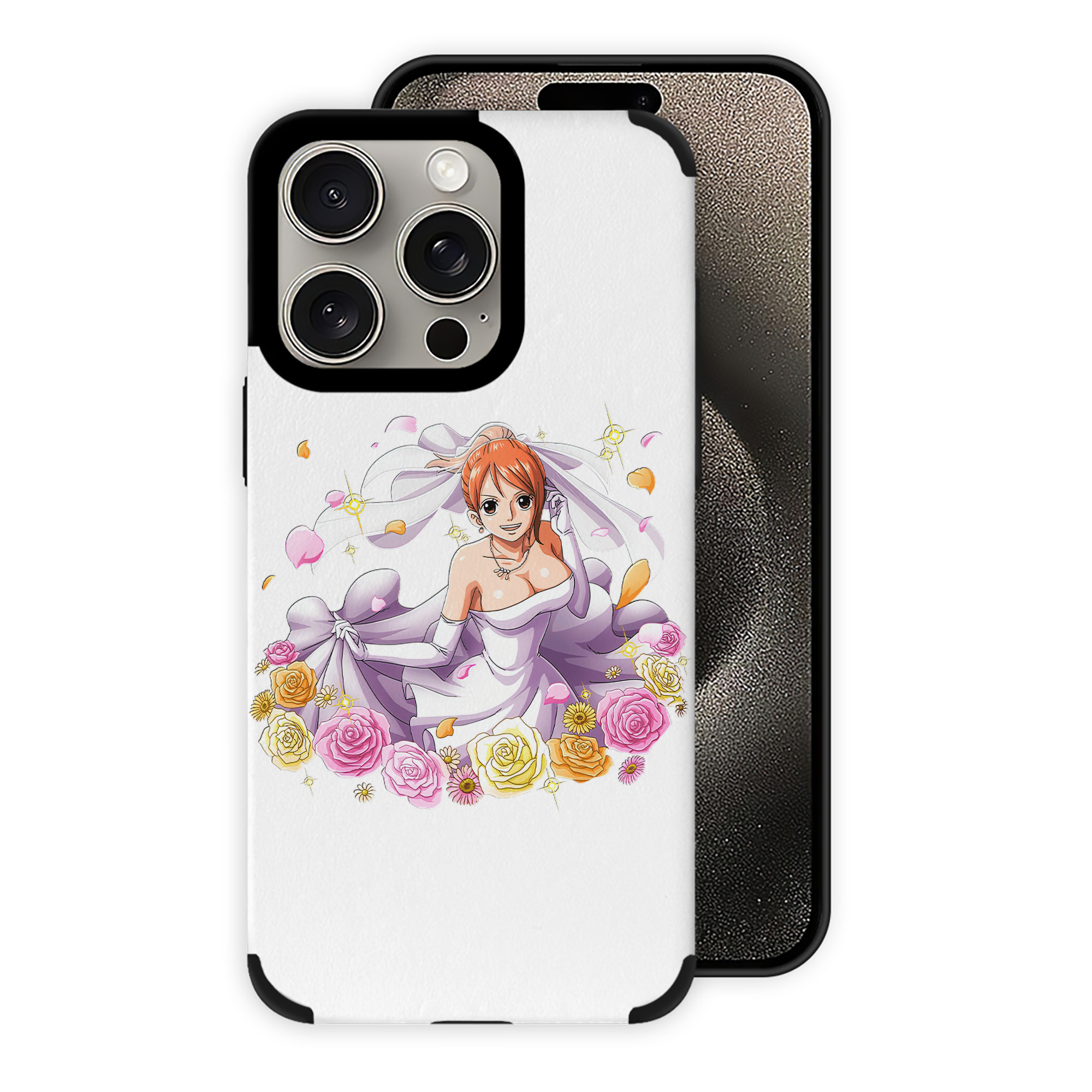 （画像用） ワンピース ナミ ONE PIECE Nami 【iPhone15ProMax対応】 PUレザー スマホケース 耐衝撃＆黄変防止