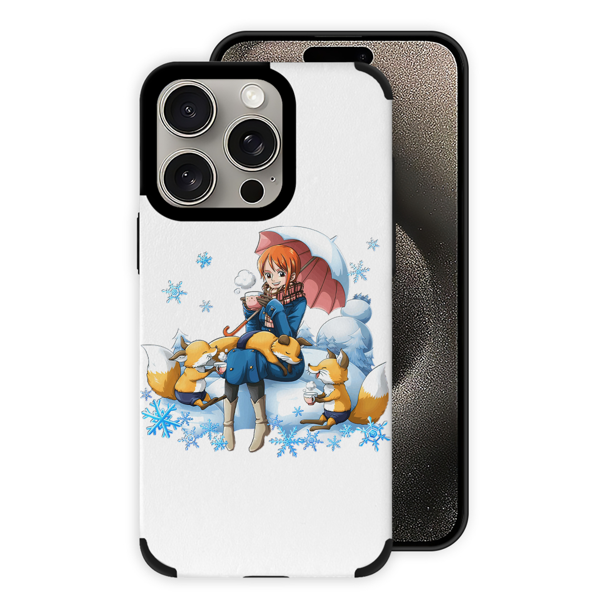 （画像用） ワンピース ナミ ONE PIECE Nami 【iPhone15ProMax対応】 PUレザー スマホケース 耐衝撃＆黄変防止